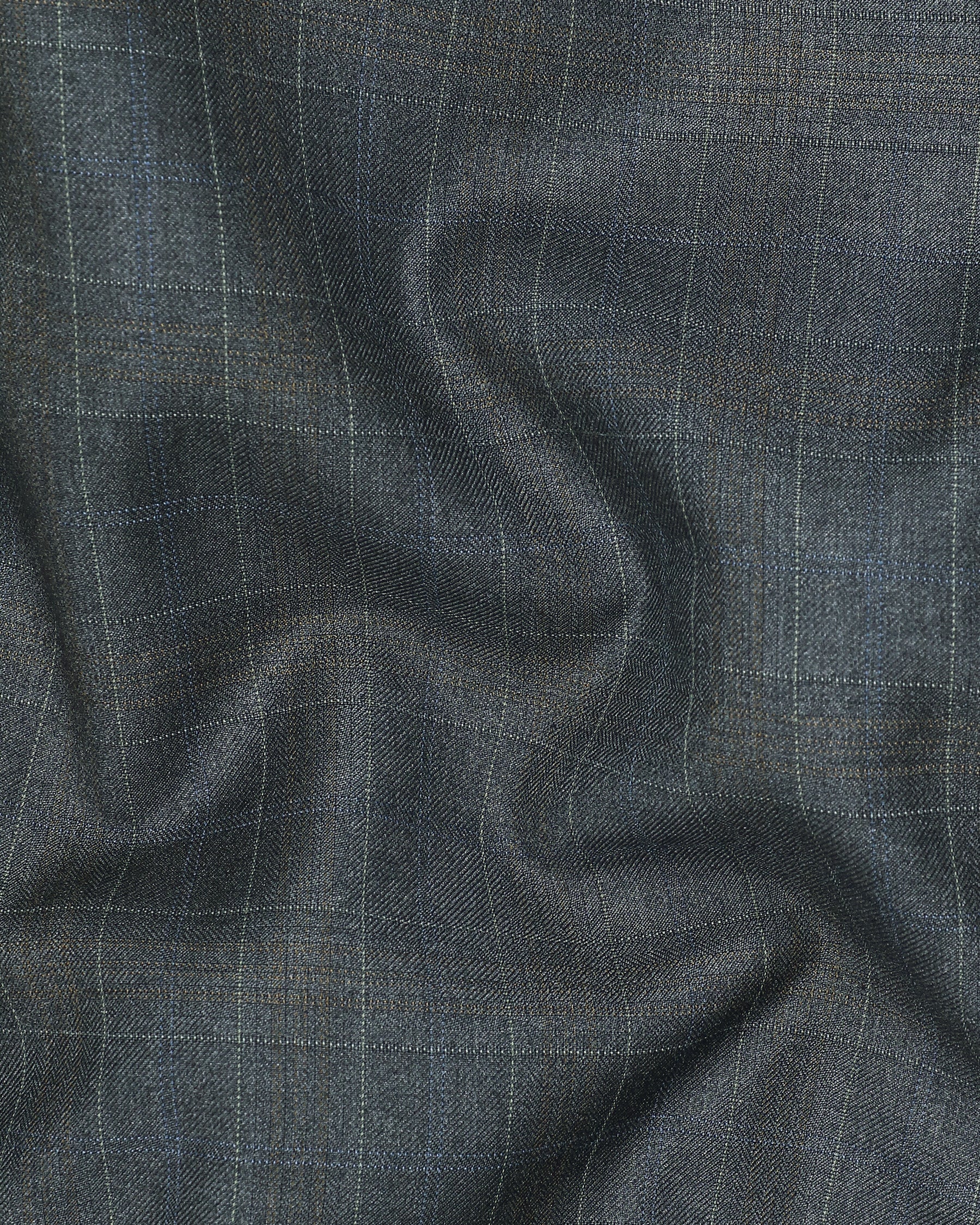 Cape Cod Grey Wool Rich Windowpane Waistcoat