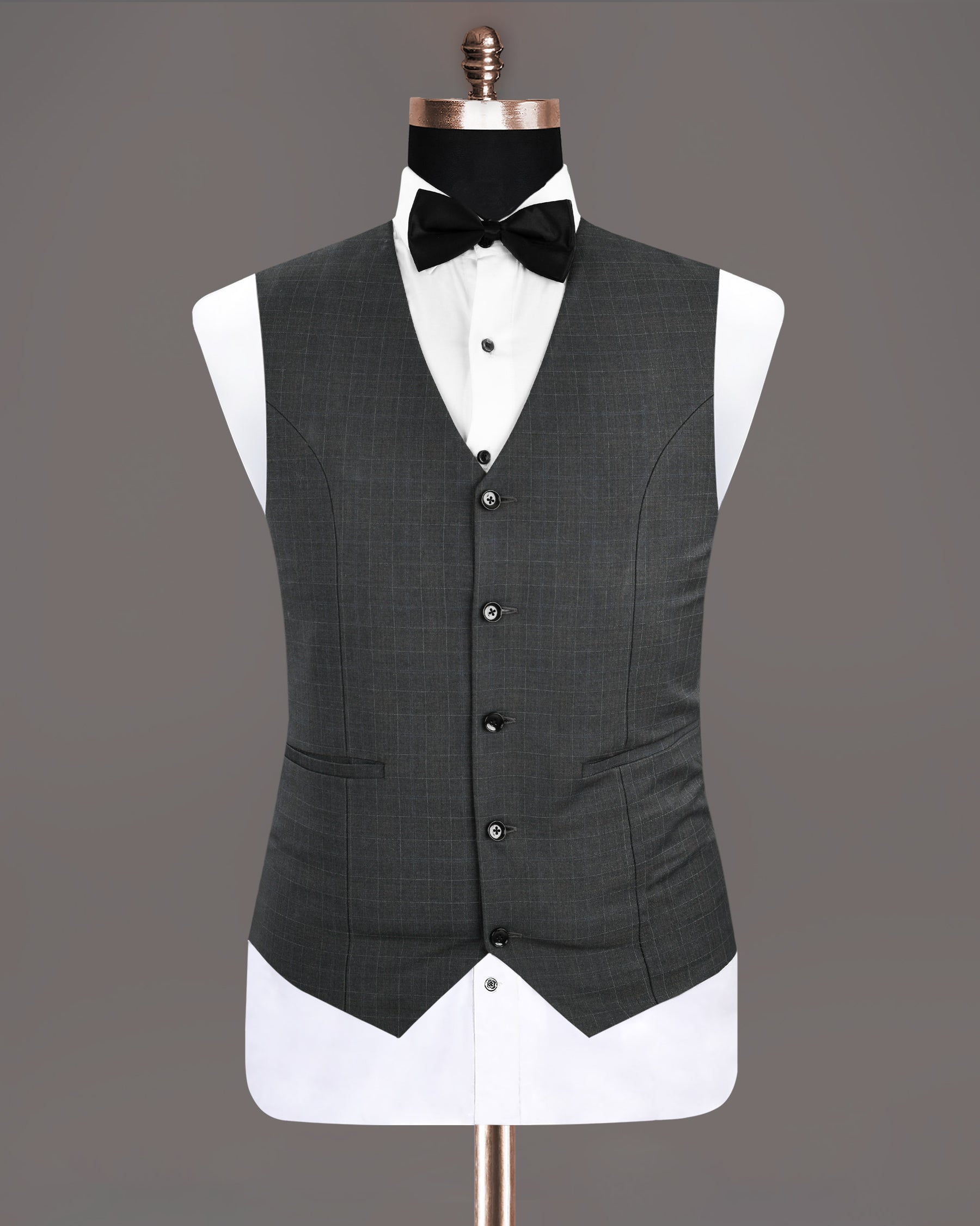 Tuatara Checked Wool Rich Waistcoat V1194-56, V1194-38, V1194-40, V1194-50, V1194-52, V1194-54, V1194-58, V1194-60, V1194-36, V1194-42, V1194-44, V1194-46, V1194-48