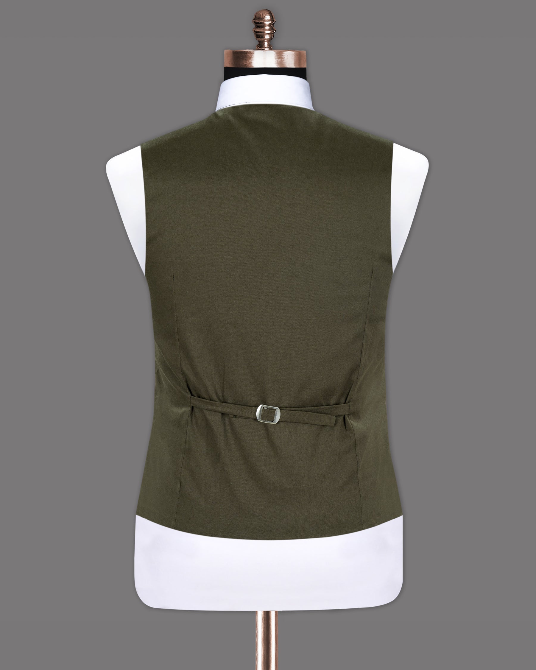 Hemlock Brown Stretchable Premium Cotton traveler Waistcoat