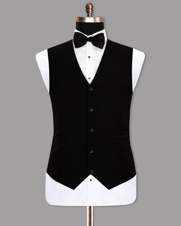 Jade Black Dotted Woolrich Waistcoat V1275-36, V1275-38, V1275-58, V1275-40, V1275-42, V1275-44, V1275-46, V1275-48, V1275-50, V1275-52, V1275-54, V1275-56, V1275-60