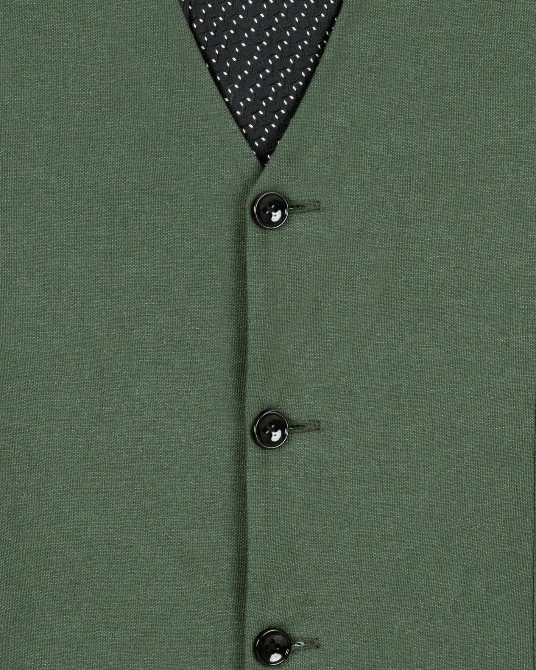 Asparagus Green Luxurious Linen Waistcoat
