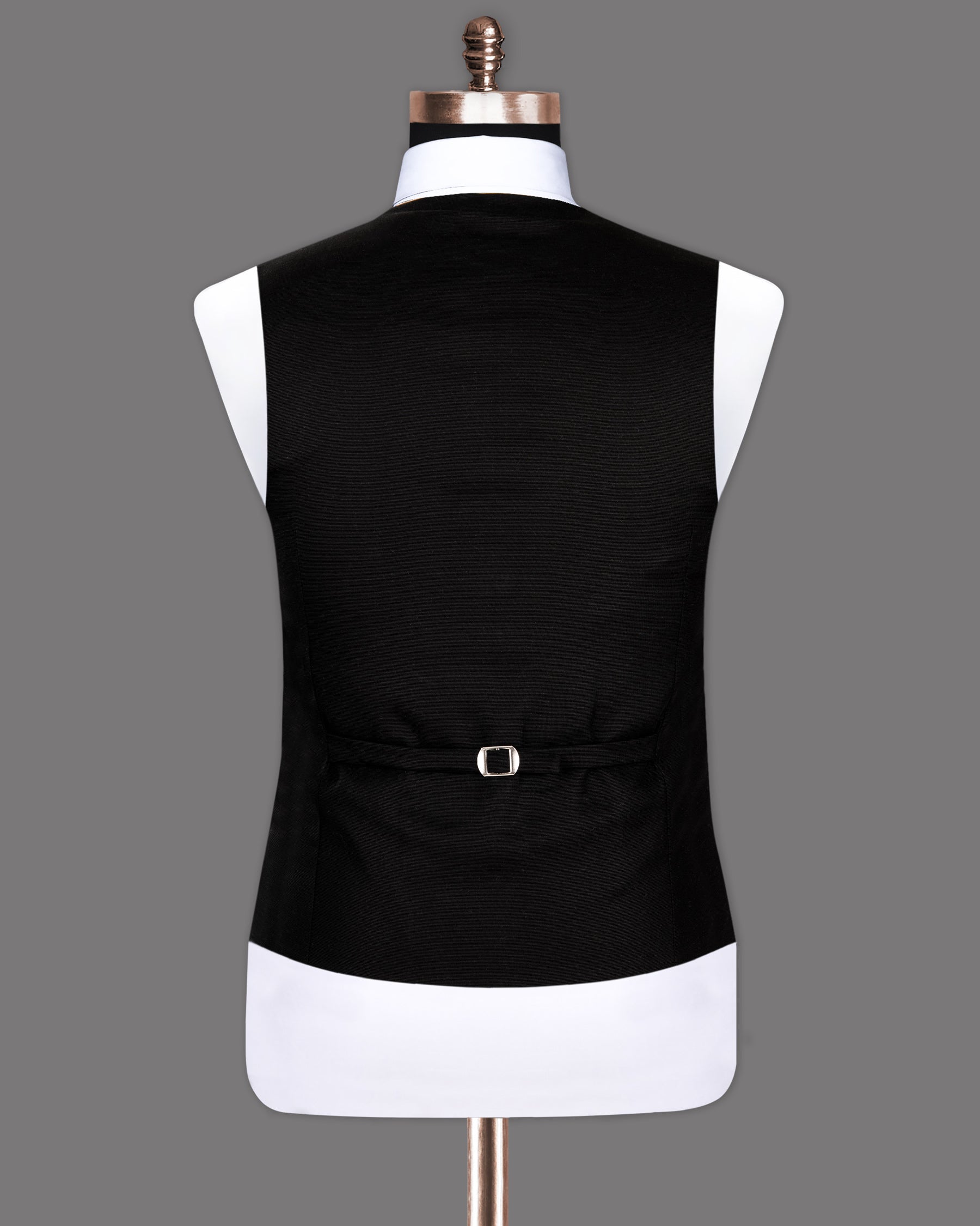 Jade Black Premium Cotton Waistcoat