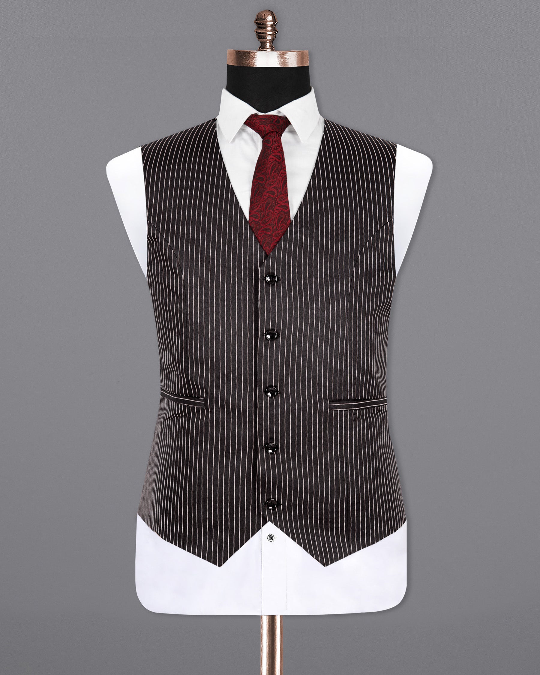 Dune with Swiss Grey Striped Wool Roch Waistcoat V1301-36, V1301-38, V1301-40, V1301-42, V1301-44, V1301-46, V1301-48, V1301-50, V1301-52, V1301-54, V1301-56, V1301-58, V1301-60