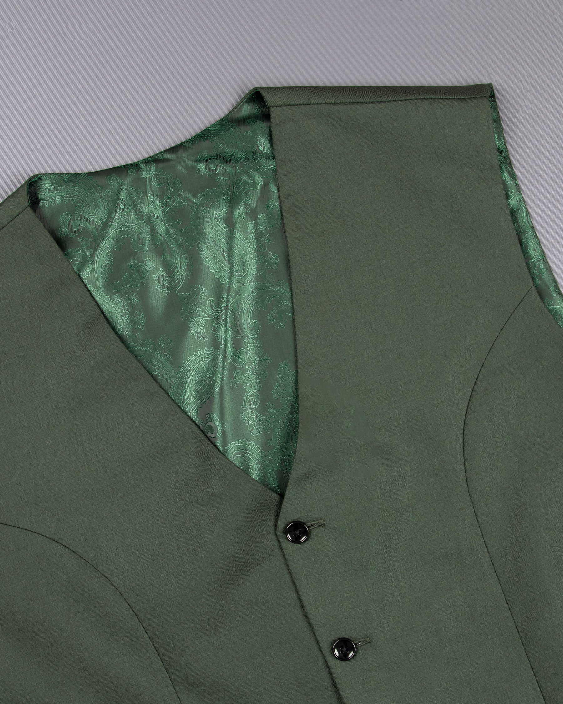 Nandor Green Wool Rich Waistcoat