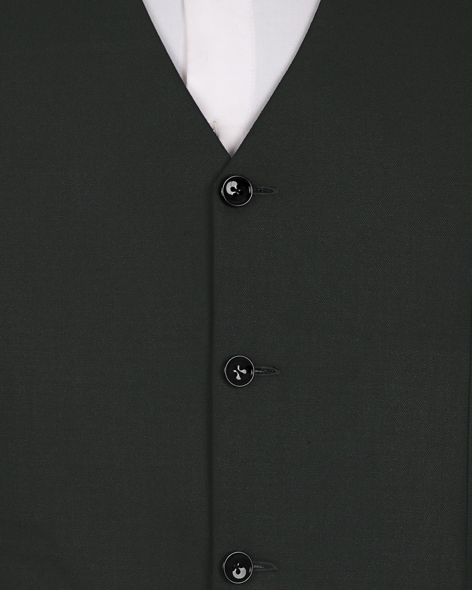 Tuatara Green Wool Rich Waistcoat V1309-36, V1309-38, V1309-40, V1309-42, V1309-44, V1309-46, V1309-48, V1309-50, V1309-52, V1309-54, V1309-56, V1309-58, V1309-60