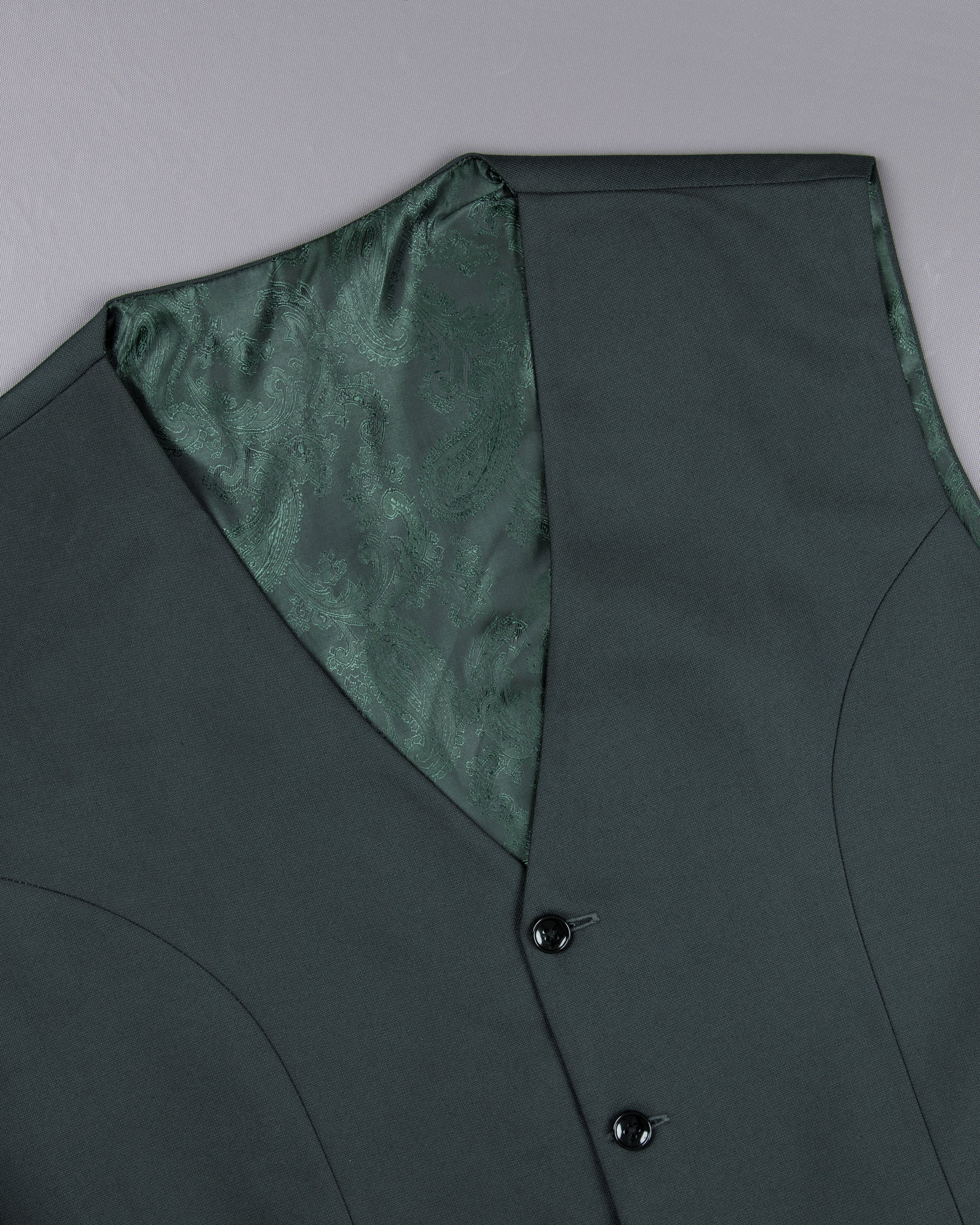 Charade Green Wool Rich Waistcoat V1310-36, V1310-38, V1310-40, V1310-42, V1310-44, V1310-46, V1310-48, V1310-50, V1310-52, V1310-54, V1310-56, V1310-58, V1310-60