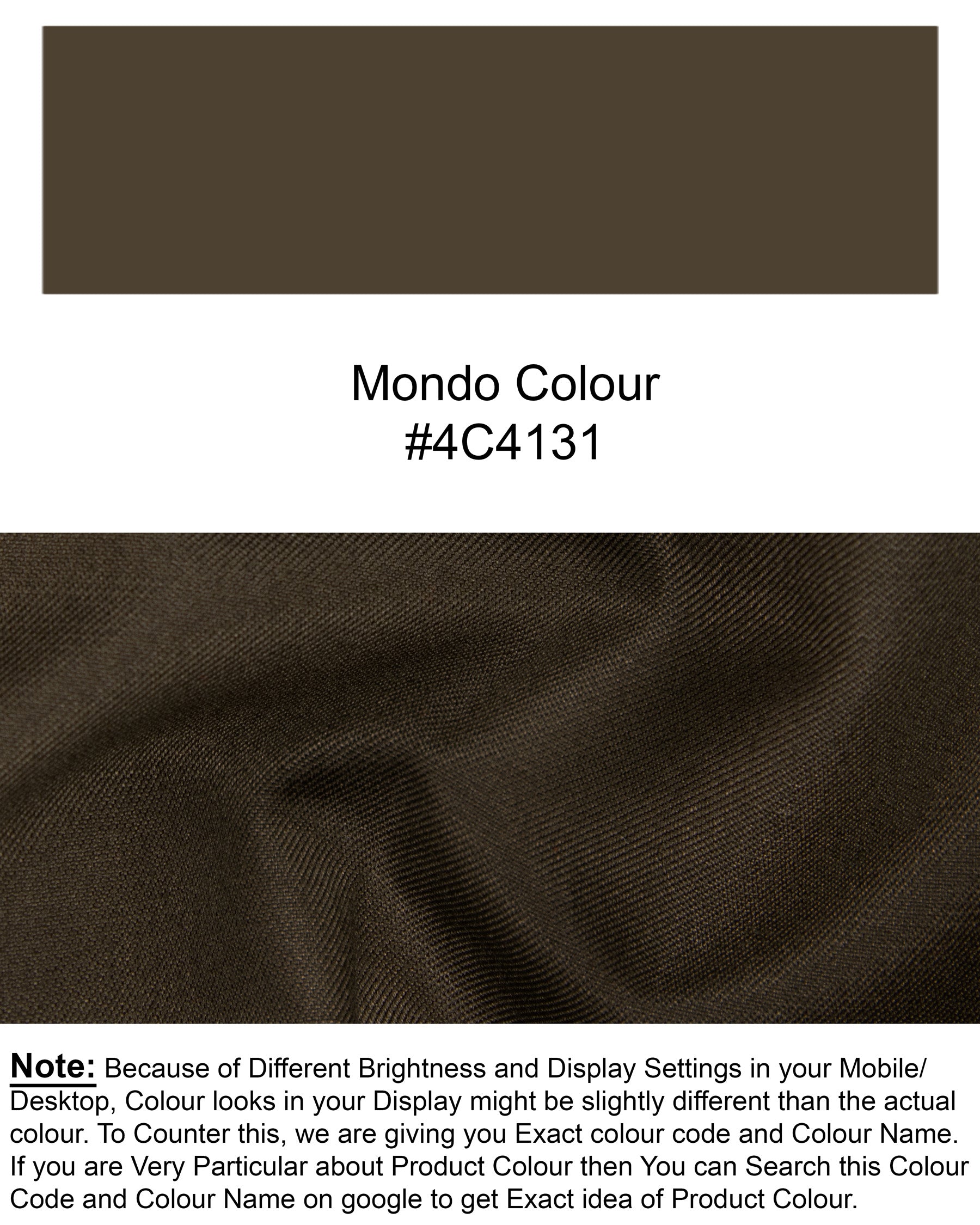 Mondo Brown Premium Cotton Waistcoat V1312-36, V1312-38, V1312-40, V1312-42, V1312-44, V1312-46, V1312-48, V1312-50, V1312-52, V1312-54, V1312-56, V1312-58, V1312-60