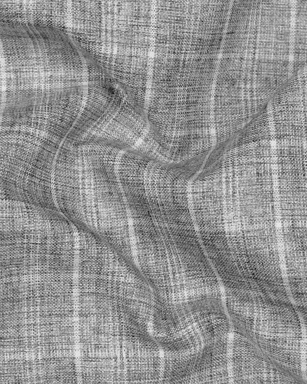 Silver Plaid Wool Rich Waistcoat V1313-36, V1313-38, V1313-40, V1313-42, V1313-44, V1313-46, V1313-48, V1313-50, V1313-52, V1313-54, V1313-56, V1313-58, V1313-60
