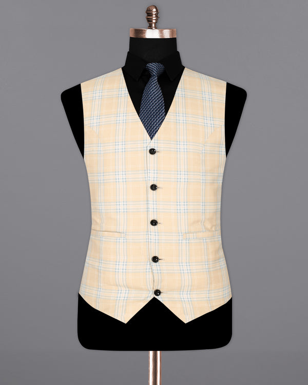 Karry Plaid Wool Rich Waistcoat