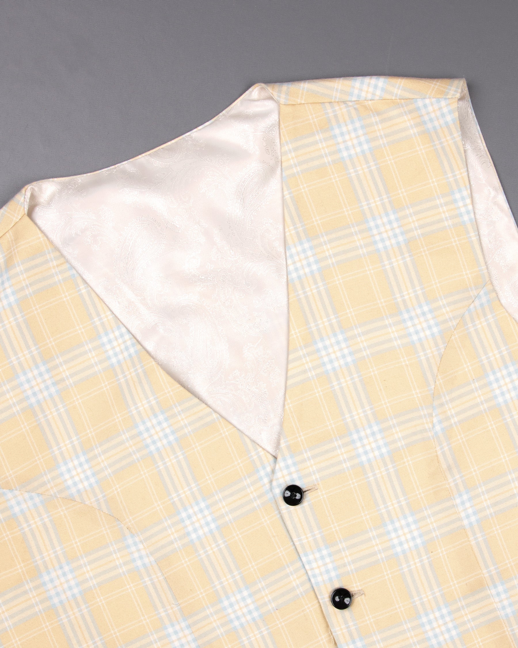 Karry Plaid Wool Rich Waistcoat