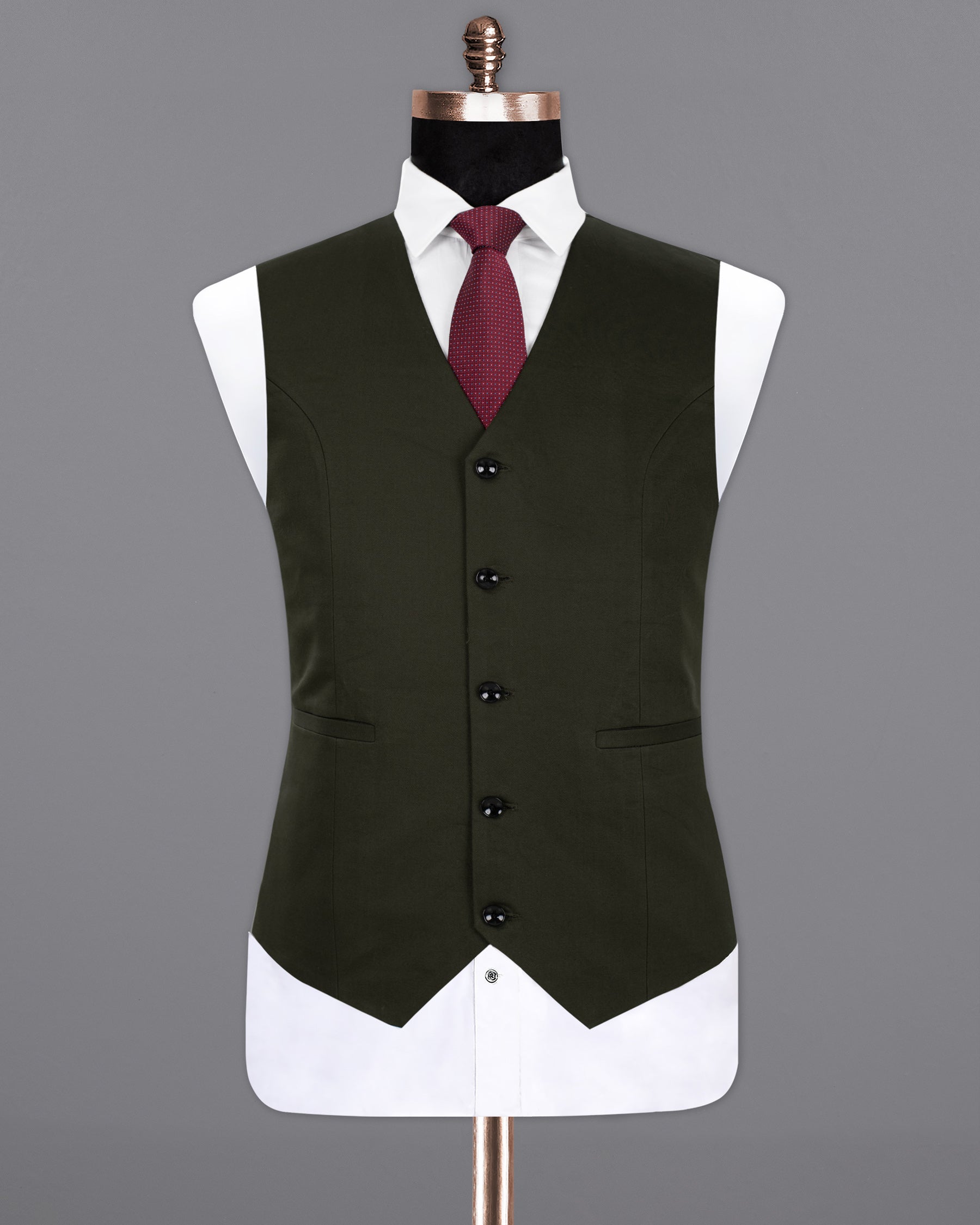 Log Cabin Green  Premium Cotton Waistcoat