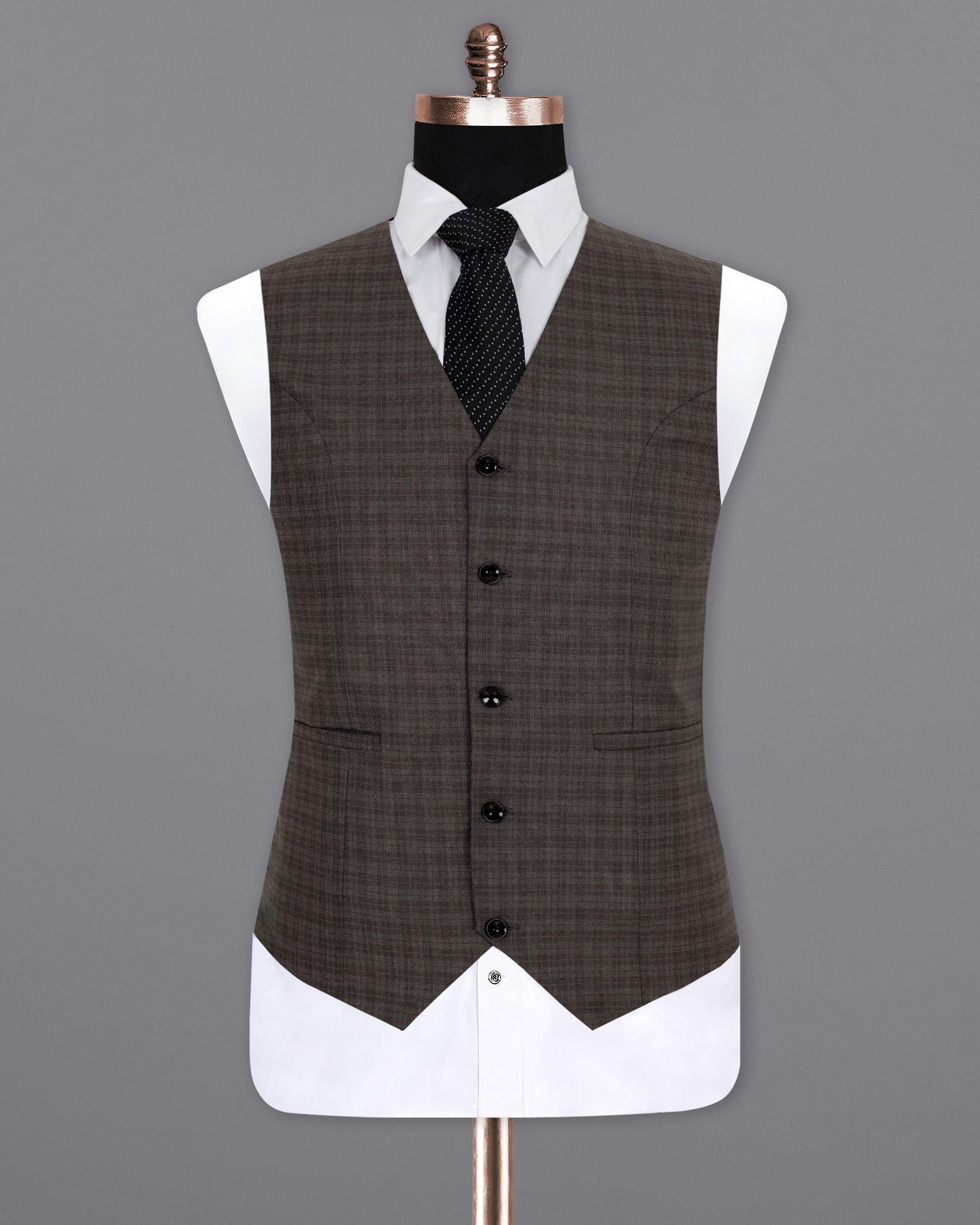 Birch Brown   Wool Rich Waistcoat