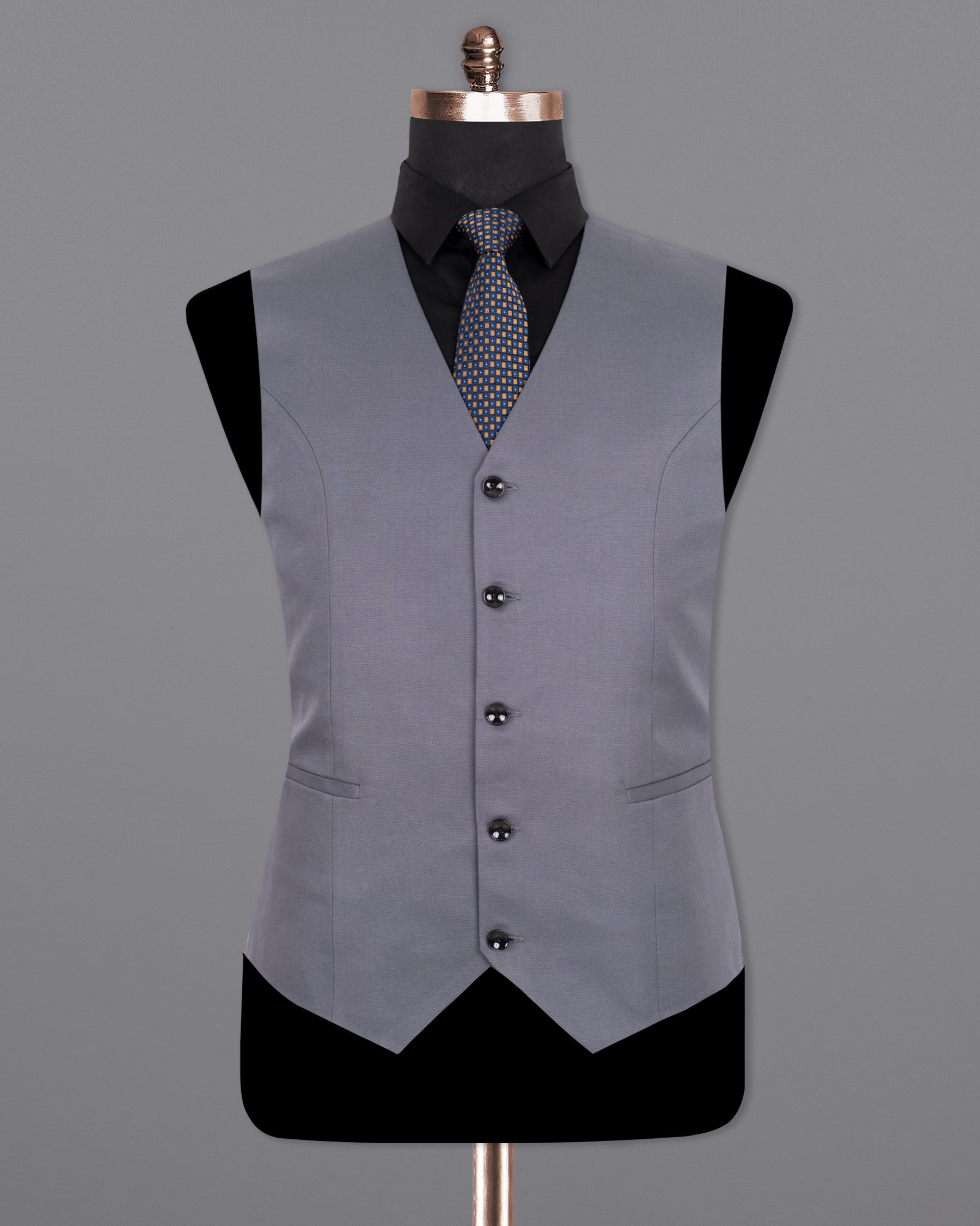 Storm Gray Wool Rich Waistcoat