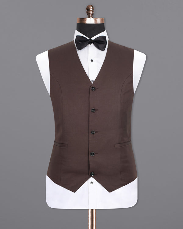 Matterhorn Brown Wool Rich  Waistcoat