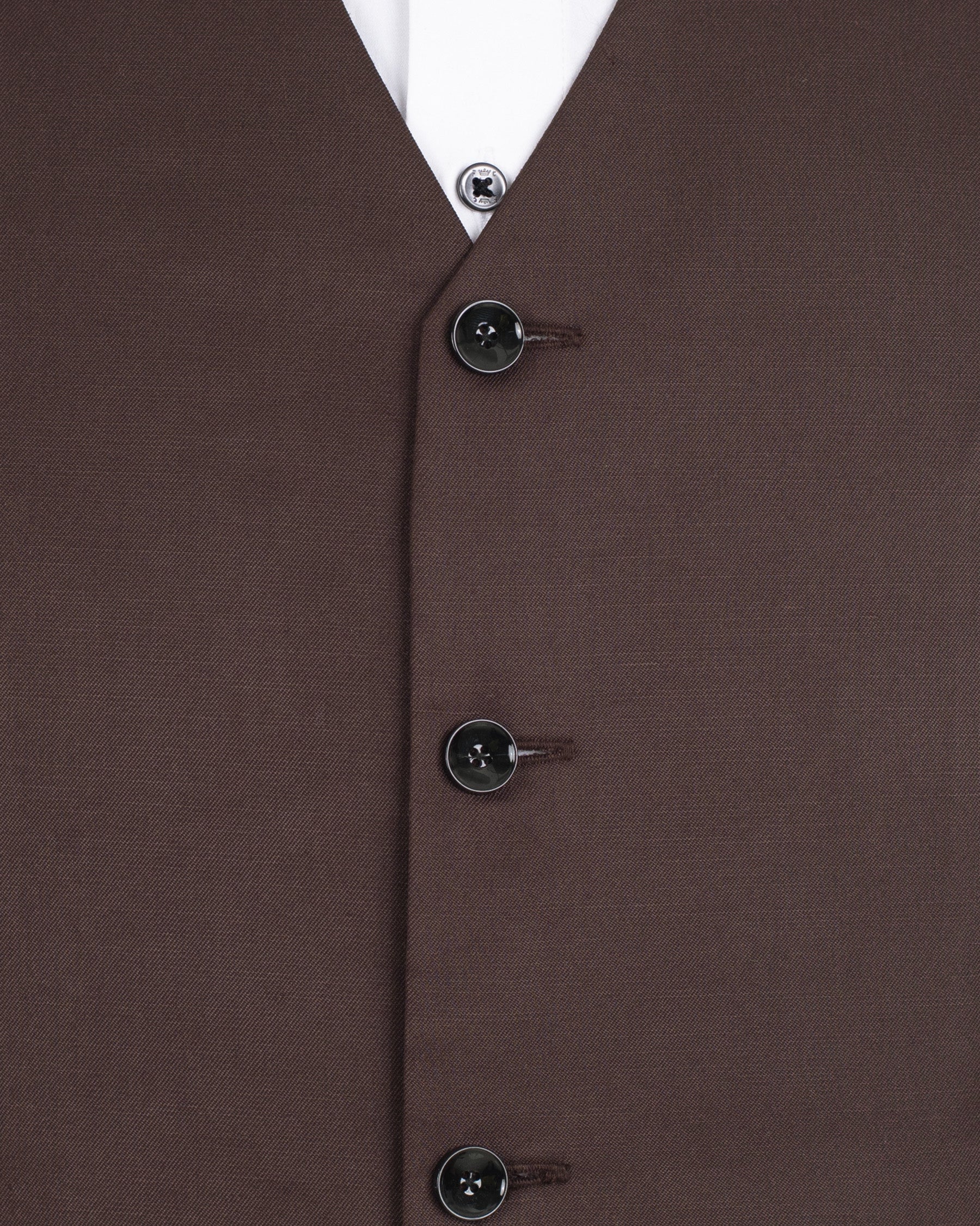 Matterhorn Brown Wool Rich  Waistcoat