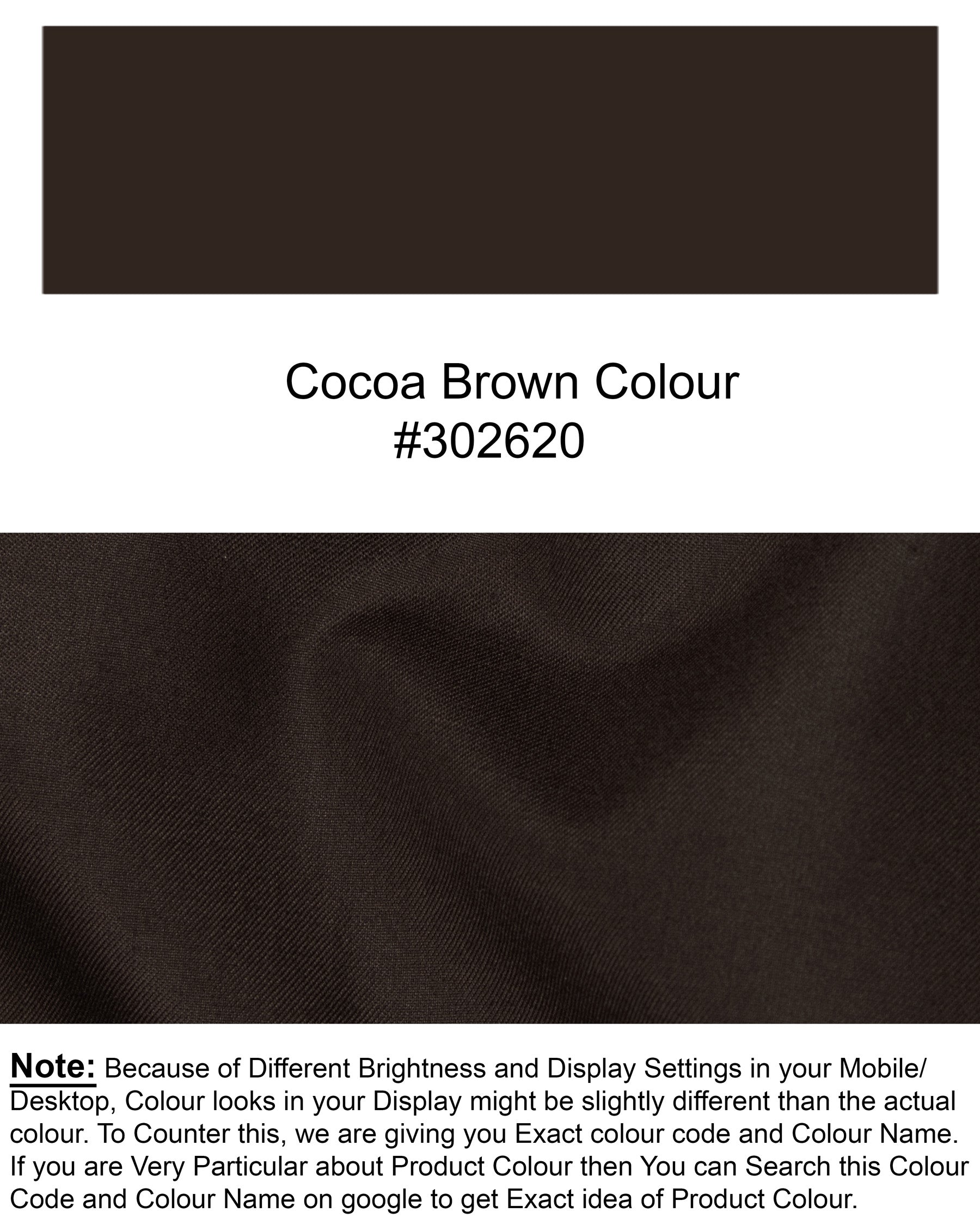 Cocoa Brown Wool Rich  Waistcoat