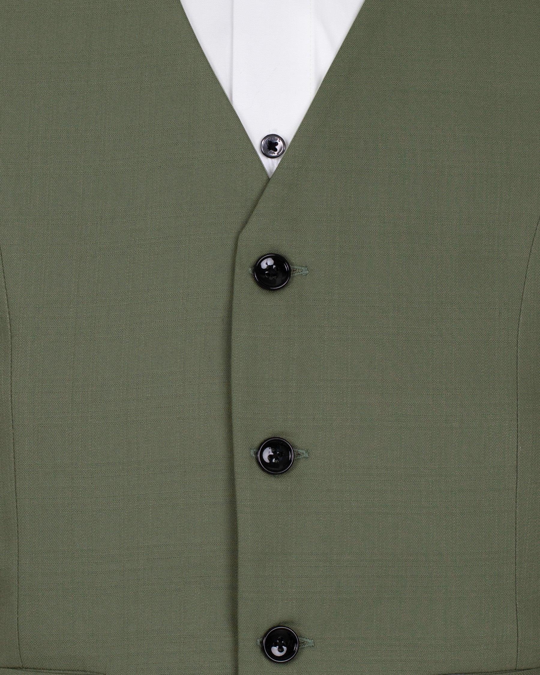 Finch Green Wool Rich  Waistcoat