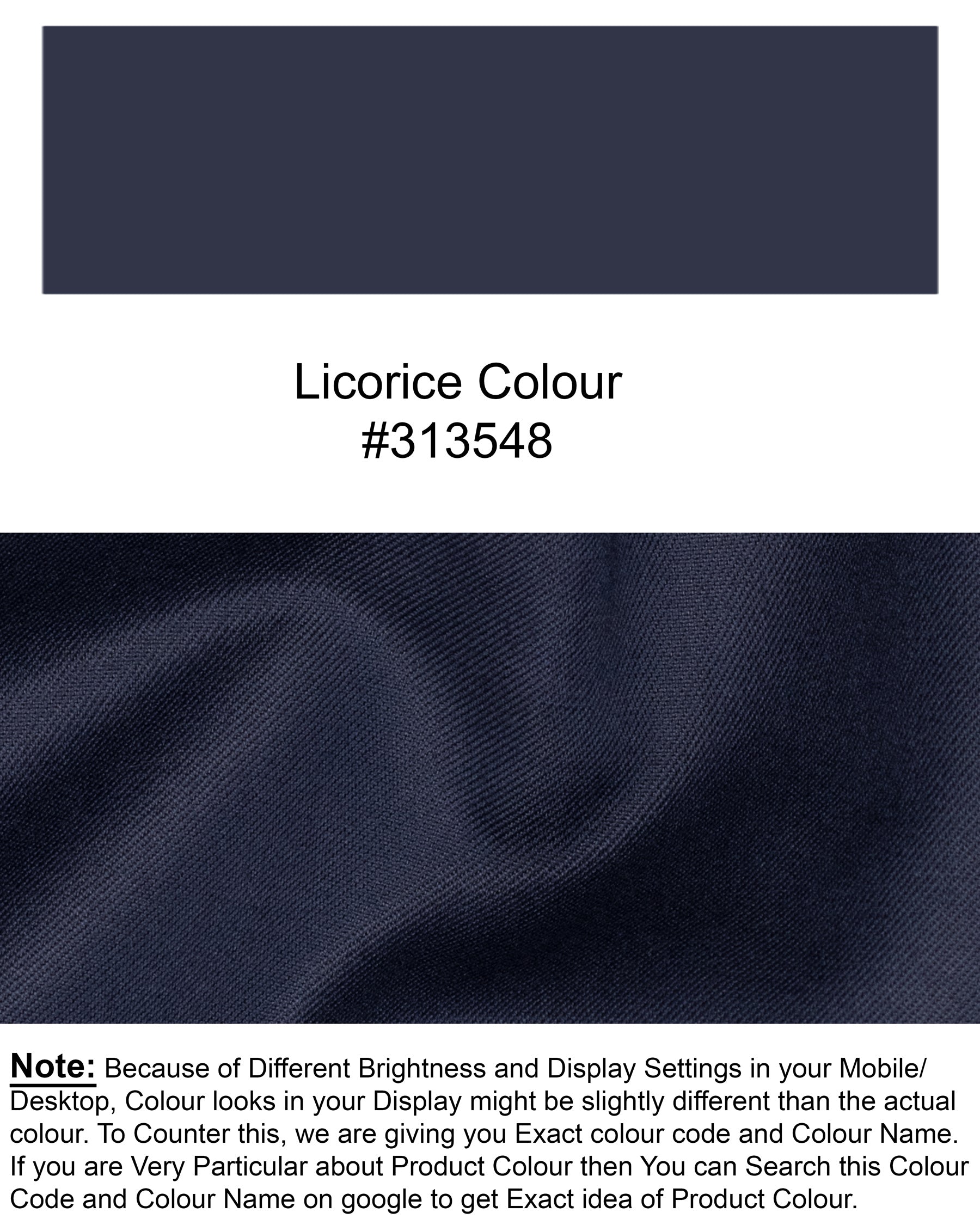 Licorice Blue Wool rich Waistcoat