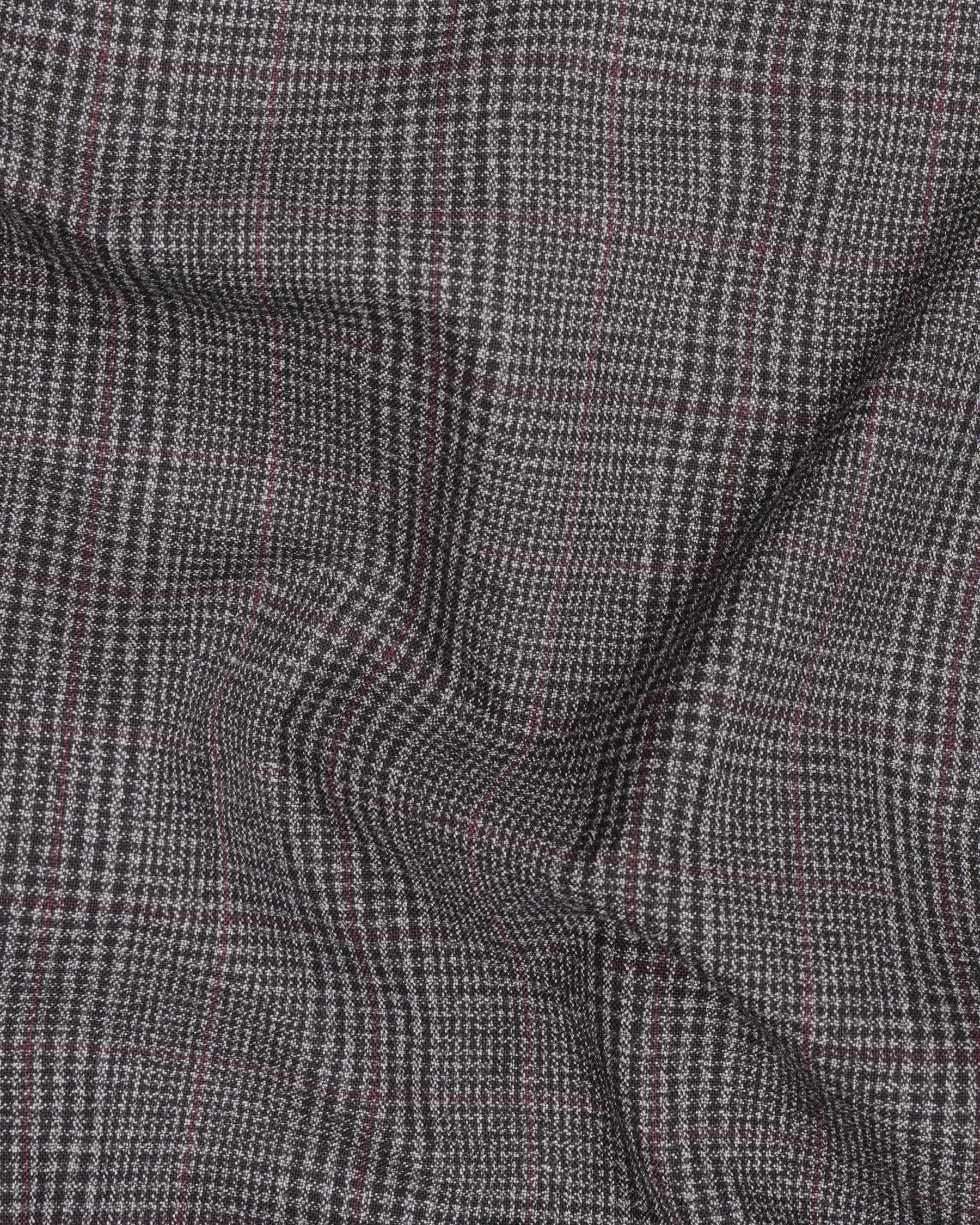 Scorpion Grey Subtle Plaid Wool Rich Waistcoat V1365-36, V1365-38, V1365-40, V1365-42, V1365-44, V1365-46, V1365-48, V1365-50, V1365-52, V1365-54, V1365-56, V1365-58, V1365-60