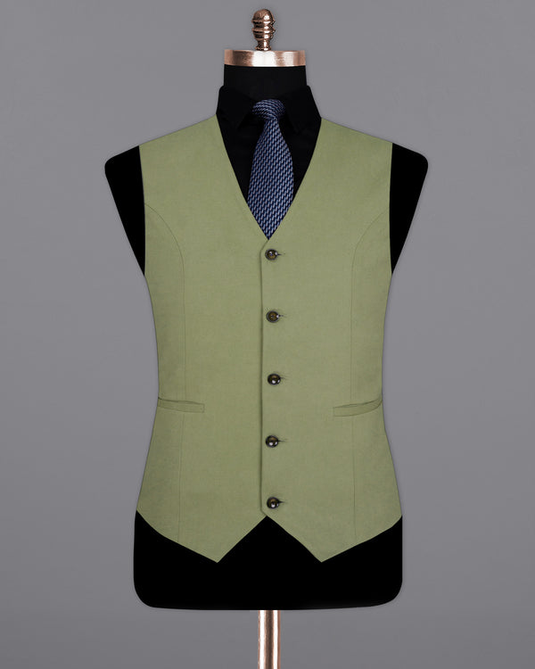 Kelp Green Heavyweight Premium Cotton Waistcoat