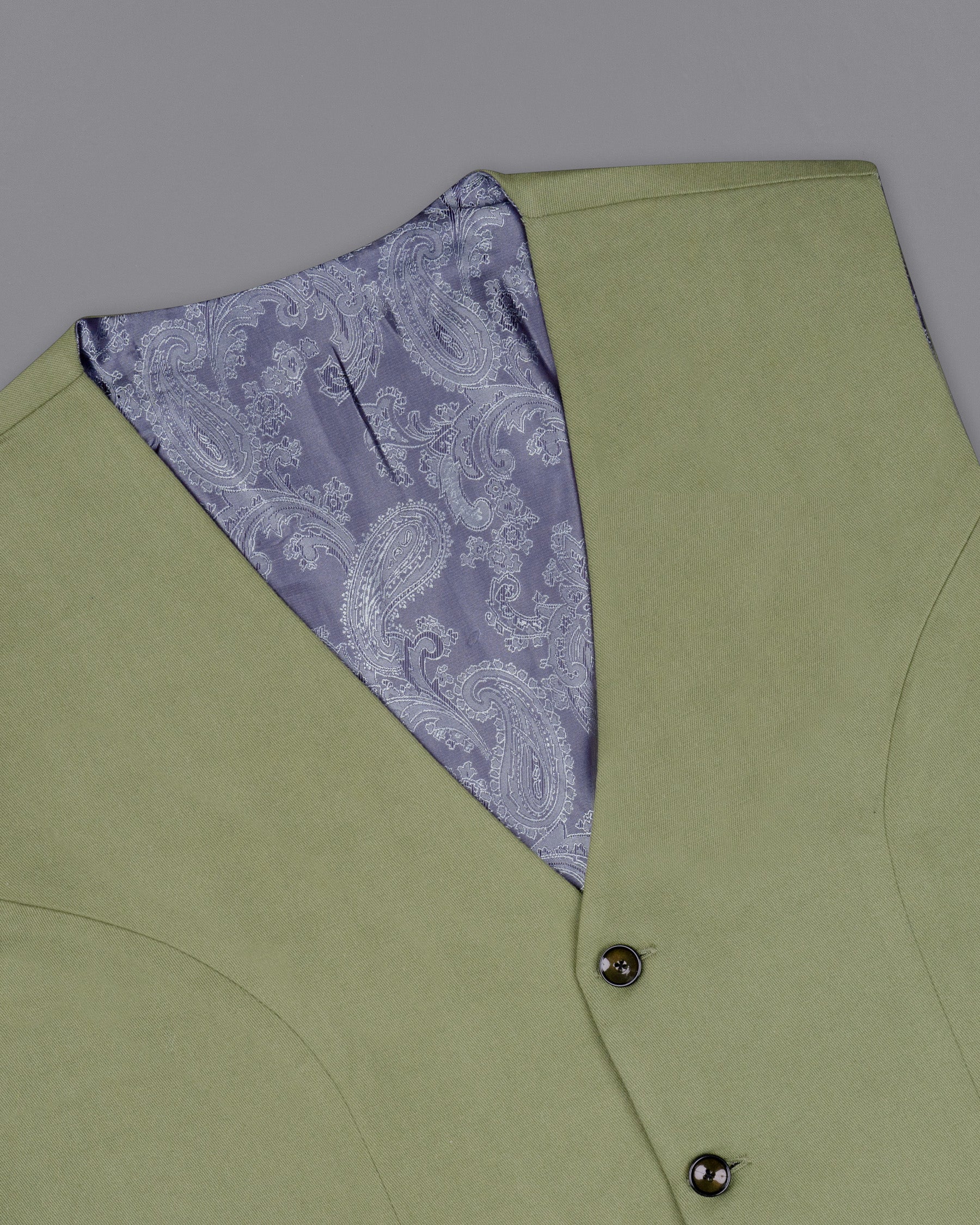Kelp Green Heavyweight Premium Cotton Waistcoat