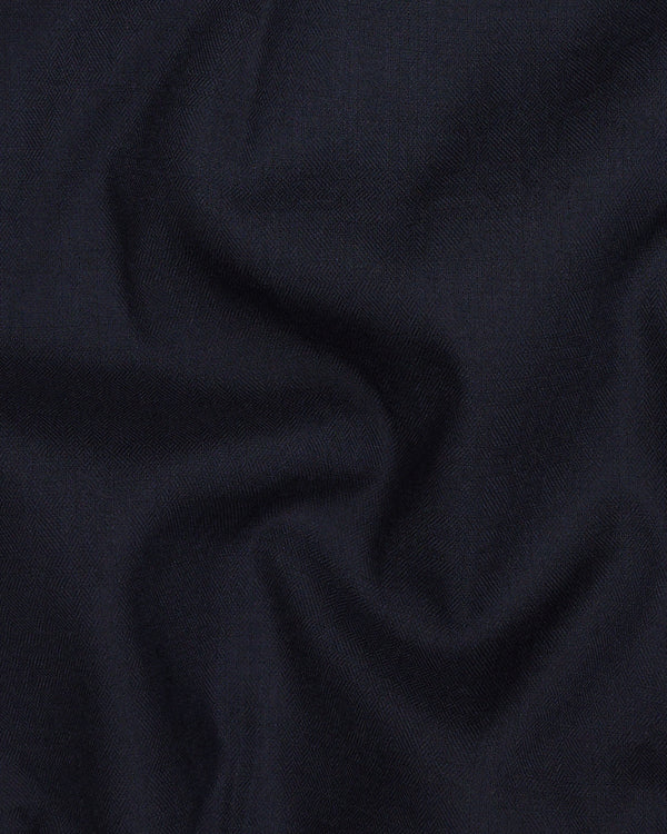 Navy Blue Subtle Textured Wool Rich Waistcoat V1378-36, V1378-38, V1378-40, V1378-42, V1378-44, V1378-46, V1378-48, V1378-50, V1378-52, V1378-54, V1378-56, V1378-58, V1378-60