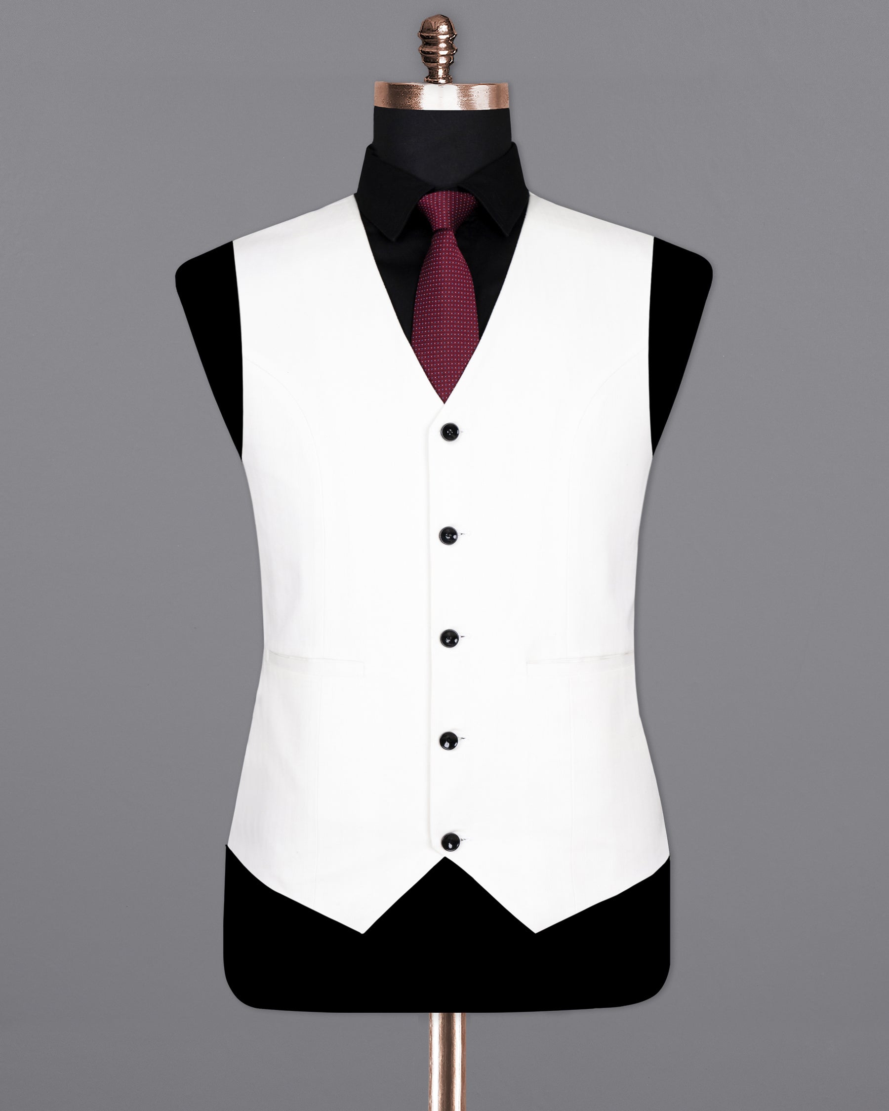 Bright White Subtle Striped Premium Cotton Waistcoat  V1395-36, V1395-38, V1395-40, V1395-42, V1395-44, V1395-46, V1395-48, V1395-50, V1395-52, V1395-54, V1395-56, V1395-58, V1395-60