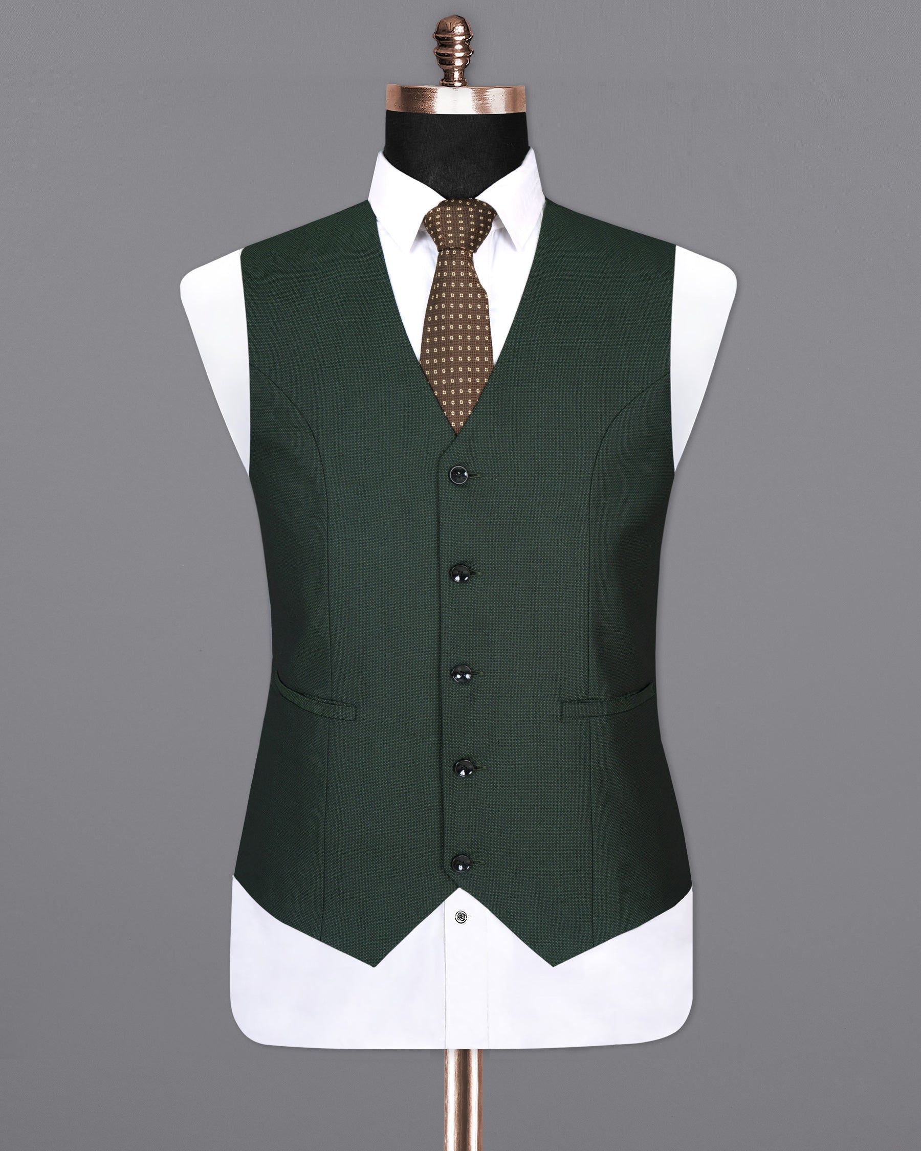 Heavy Metal Green Wool Rich Waistcoat V1397-36, V1397-38, V1397-40, V1397-42, V1397-44, V1397-46, V1397-48, V1397-50, V1397-52, V1397-54, V1397-56, V1397-58, V1397-60