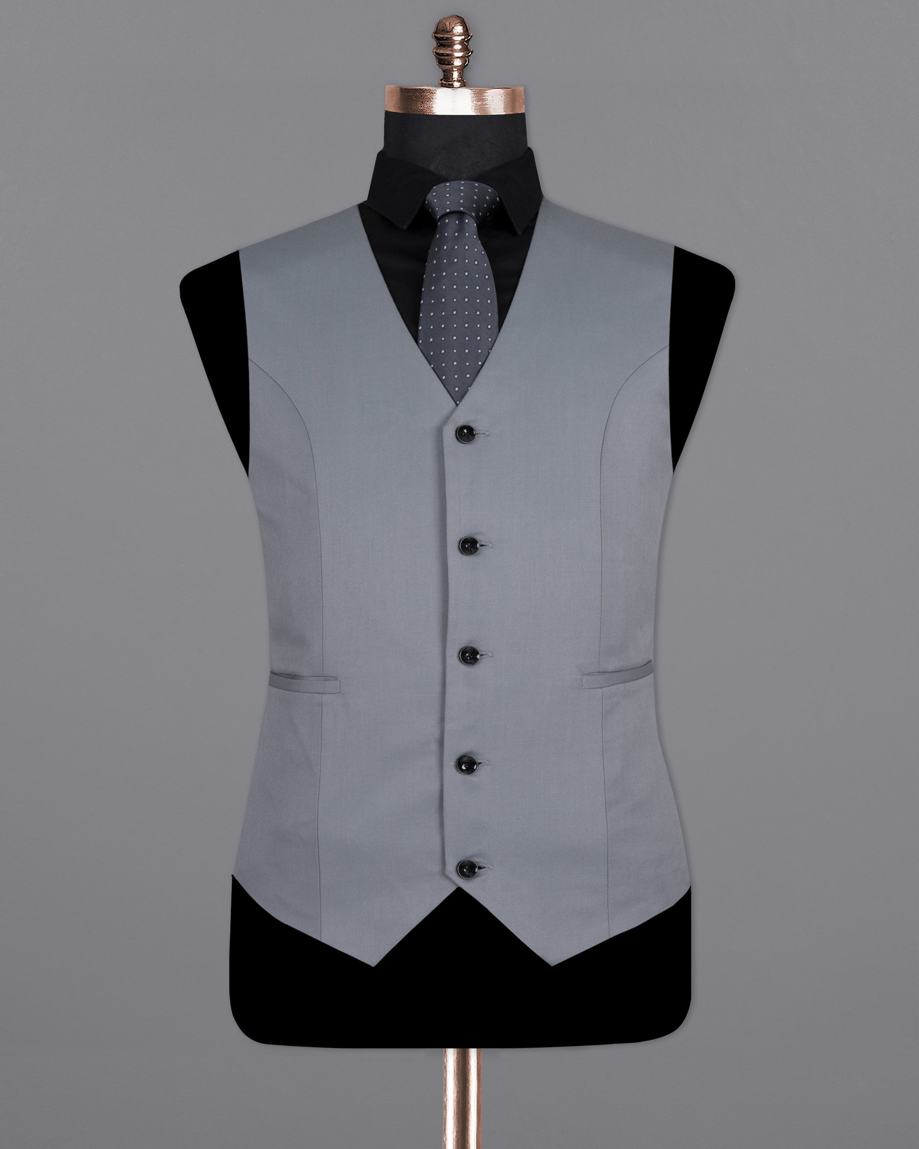 Rolling Stone Grey Wool Rich Waistcoat V1402-36, V1402-38, V1402-40, V1402-42, V1402-44, V1402-46, V1402-48, V1402-50, V1402-52, V1402-54, V1402-56, V1402-58, V1402-60