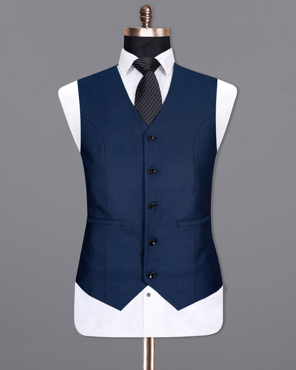 Royal Blue Wool rich Waistcoat V1406-36, V1406-38, V1406-40, V1406-42, V1406-44, V1406-46, V1406-48, V1406-50, V1406-52, V1406-54, V1406-56, V1406-58, V1406-60