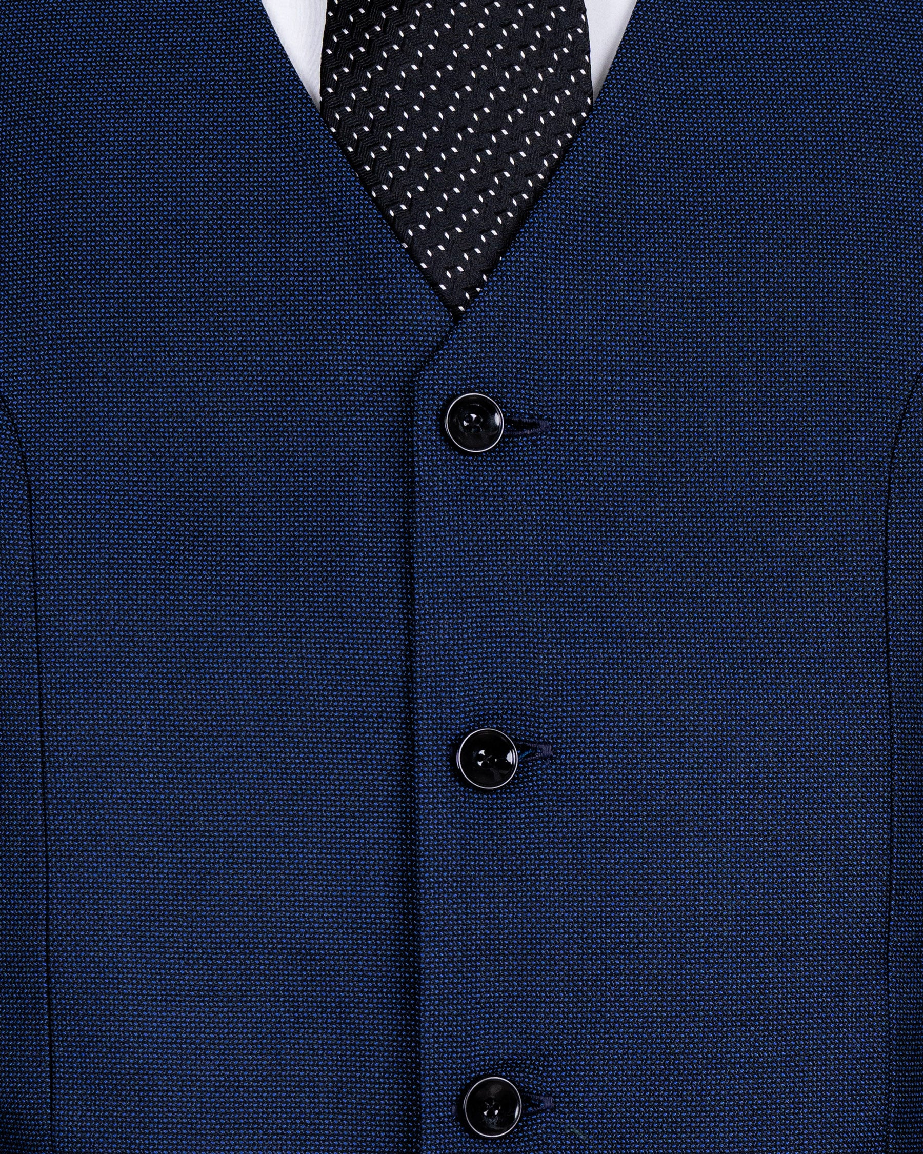 Royal Blue Wool rich Waistcoat V1406-36, V1406-38, V1406-40, V1406-42, V1406-44, V1406-46, V1406-48, V1406-50, V1406-52, V1406-54, V1406-56, V1406-58, V1406-60