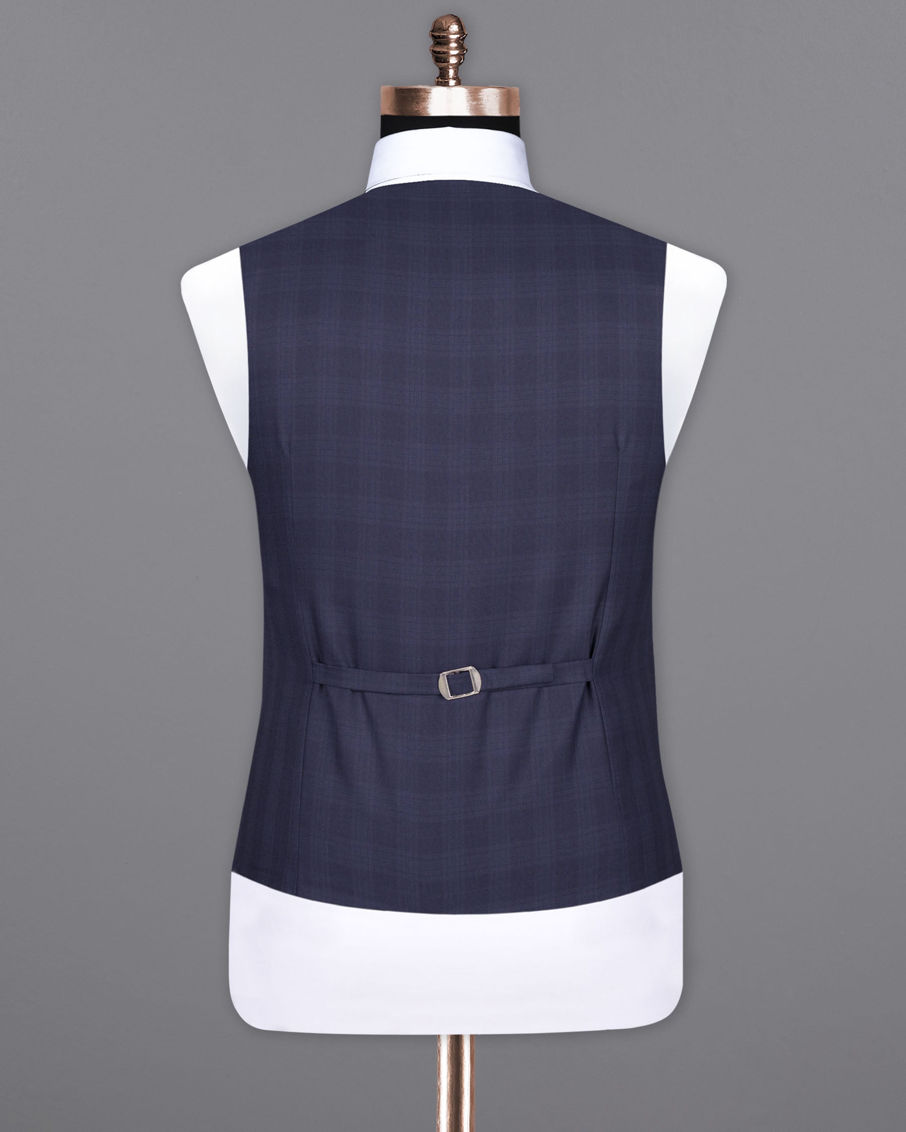 Martinique Blue Wool Rich Plaid Waistcoat V1415-36, V1415-38, V1415-40, V1415-42, V1415-44, V1415-46, V1415-48, V1415-50, V1415-52, V1415-54, V1415-56, V1415-58, V1415-60