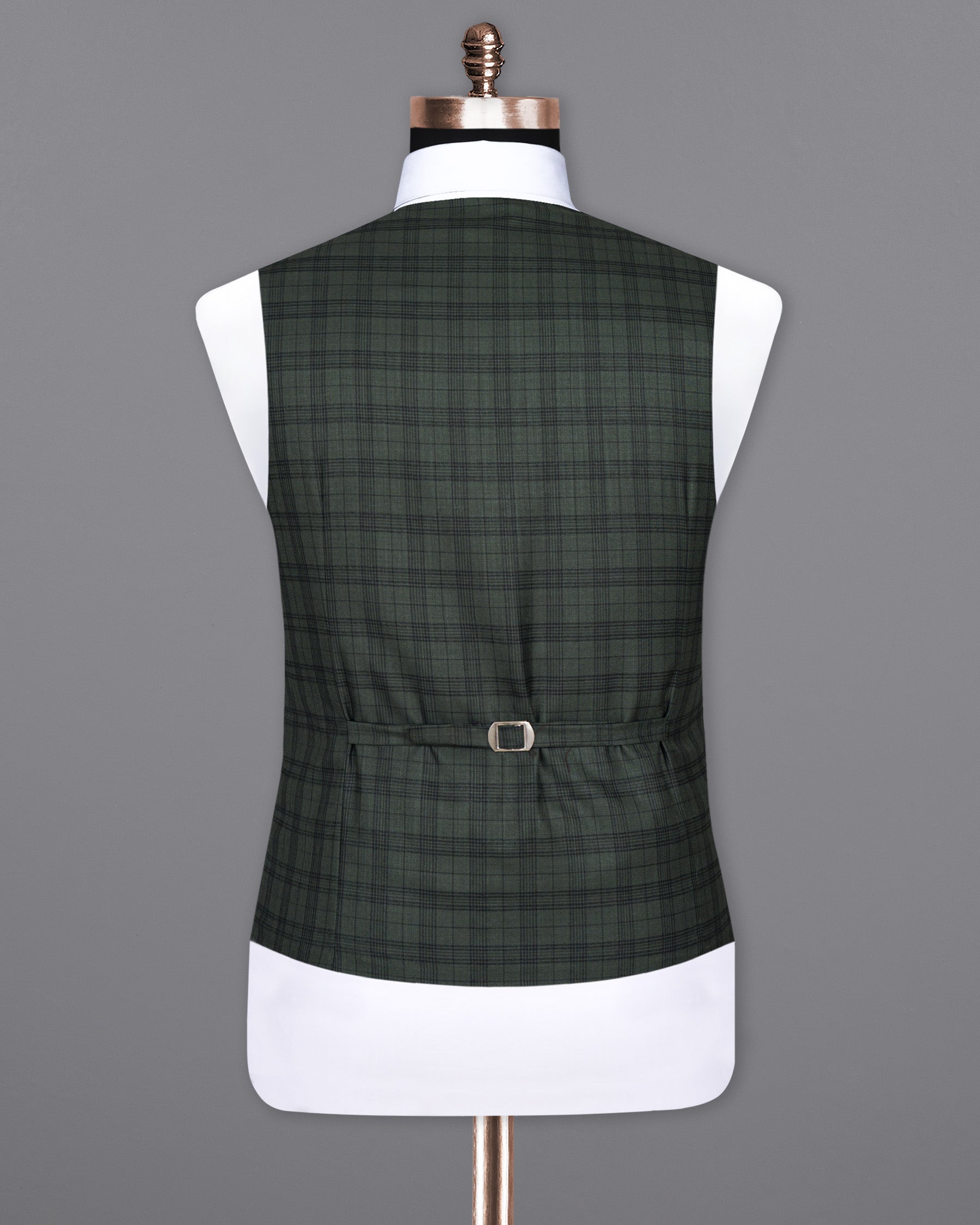 Timber Green Plaid Wool Rich Waistcoat V1417-36, V1417-38, V1417-40, V1417-42, V1417-44, V1417-46, V1417-48, V1417-50, V1417-52, V1417-54, V1417-56, V1417-58, V1417-60