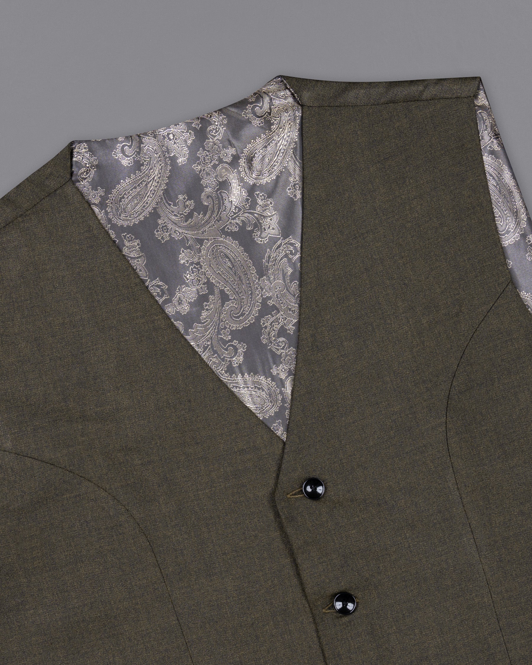 Merlin Green Wool Rich Waistcoat V1426-36, V1426-38, V1426-40, V1426-42, V1426-44, V1426-46, V1426-48, V1426-50, V1426-52, V1426-54, V1426-56, V1426-58, V1426-60