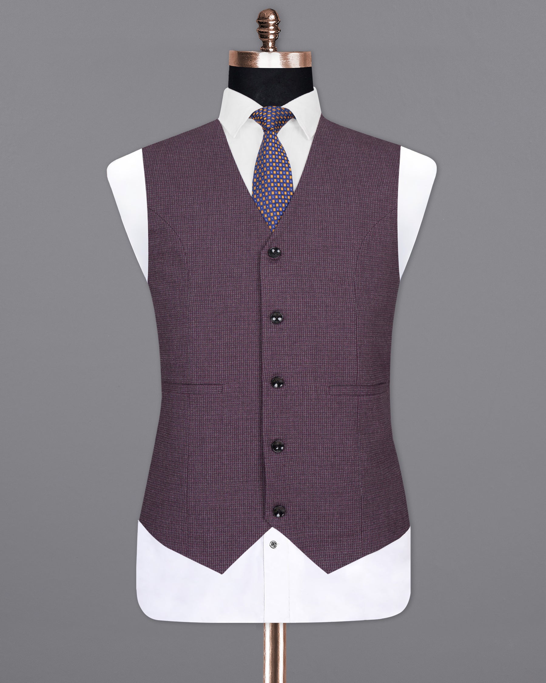 Burgandy with Grey Woolrich Waistcoat V1432-36, V1432-38, V1432-40, V1432-42, V1432-44, V1432-46, V1432-48, V1432-50, V1432-52, V1432-54, V1432-56, V1432-58, V1432-60