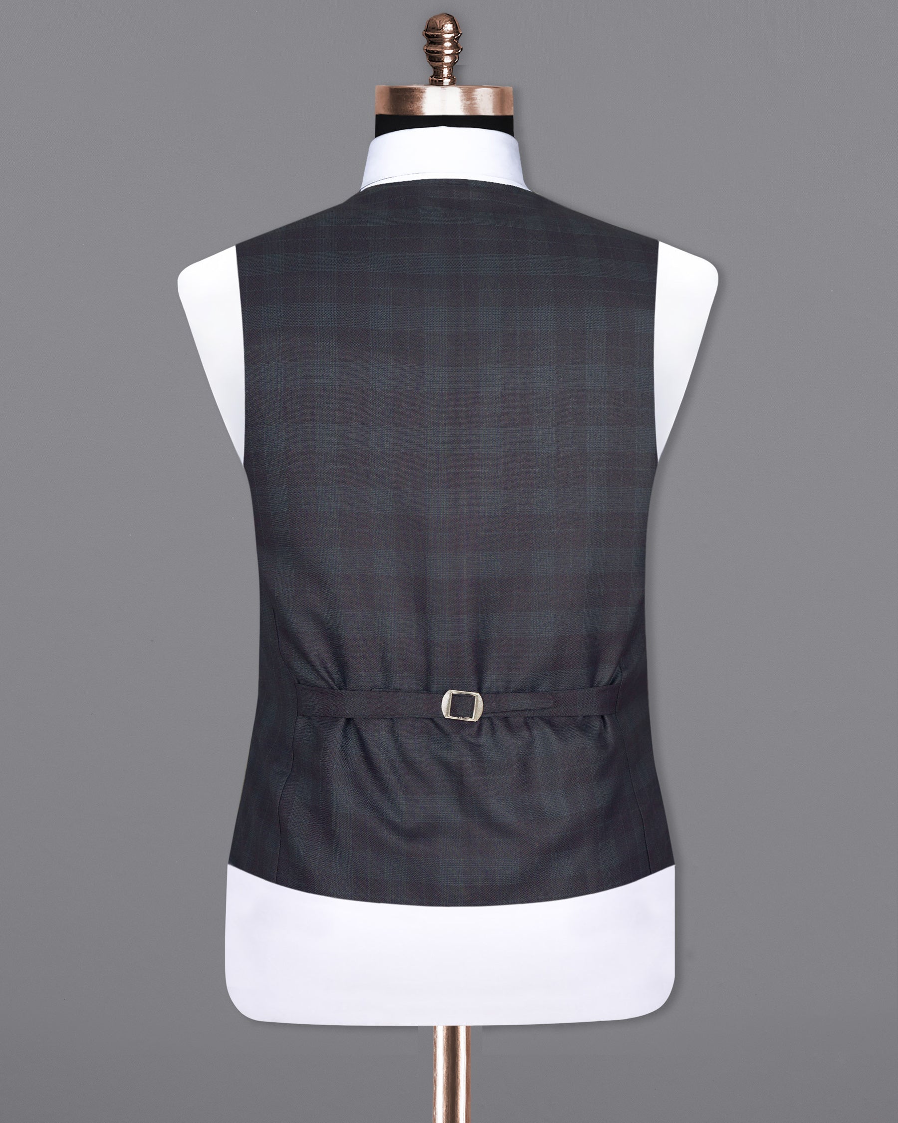 Navy Plaid Wool Rich Waistcoat V1447-36, V1447-38, V1447-40, V1447-42, V1447-44, V1447-46, V1447-48, V1447-50, V1447-52, V1447-54, V1447-56, V1447-58, V1447-60