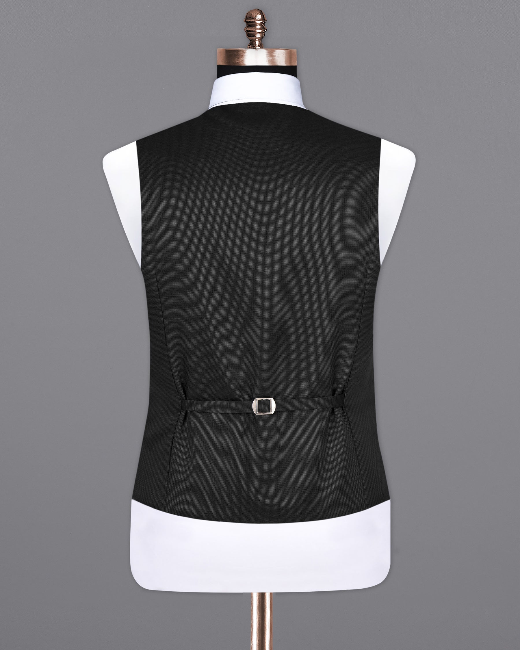 Log Cabin Black Wool Rich Waistcoat V1454-36, V1454-38, V1454-40, V1454-42, V1454-44, V1454-46, V1454-48, V1454-50, V1454-52, V1454-54, V1454-56, V1454-58, V1454-60