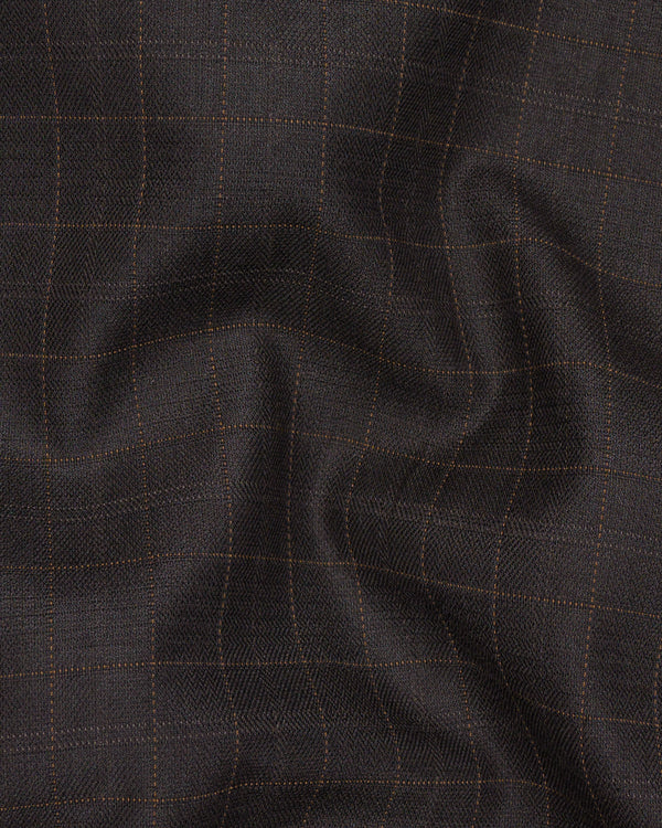 Brown Plaid Wool Rich Waistcoat V1465-36, V1465-38, V1465-40, V1465-42, V1465-44, V1465-46, V1465-48, V1465-50, V1465-52, V1465-54, V1465-56, V1465-58, V1465-60
