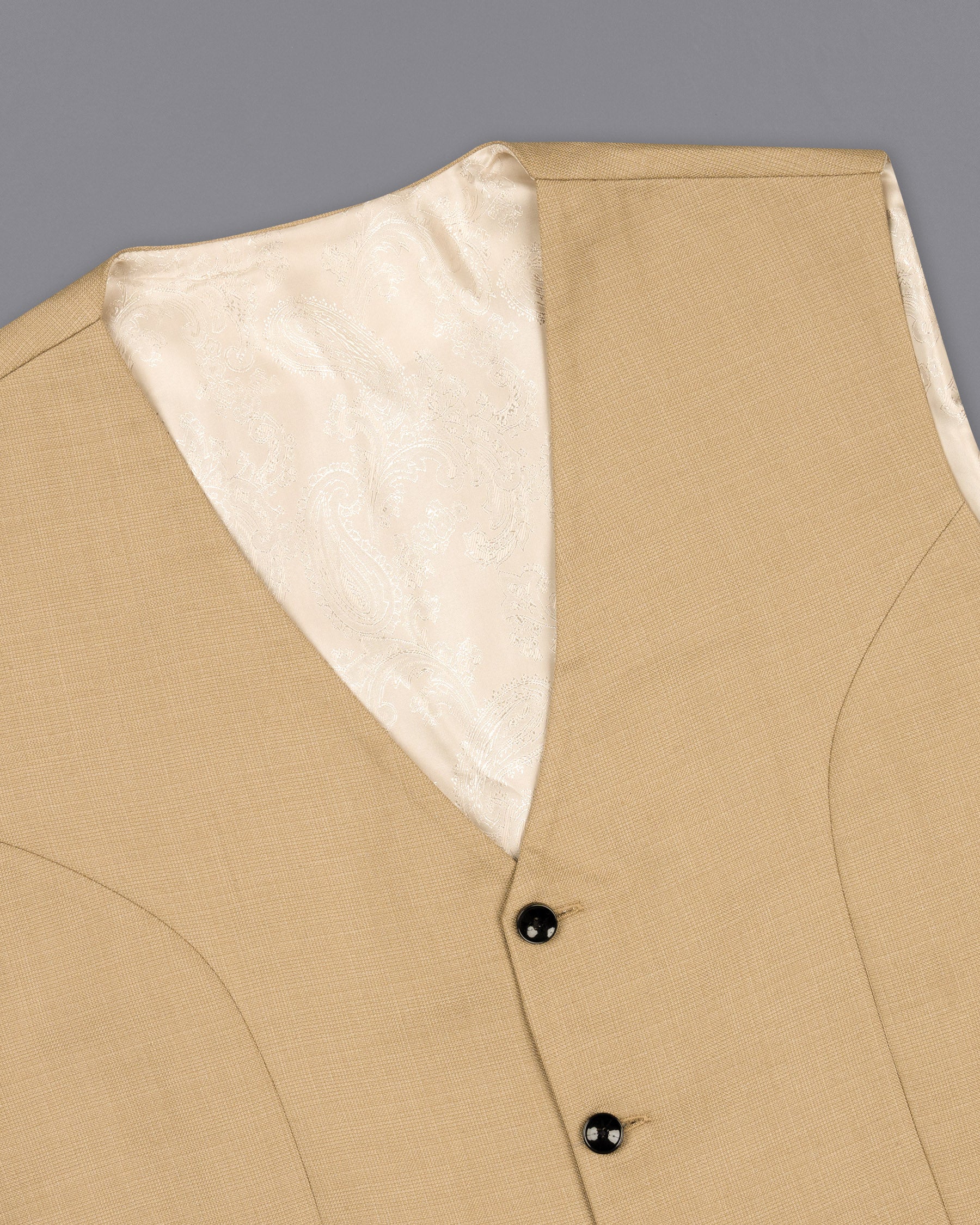 Calico Cream wool blend Waistcoat V1466-36, V1466-38, V1466-40, V1466-42, V1466-44, V1466-46, V1466-48, V1466-50, V1466-52, V1466-54, V1466-56, V1466-58, V1466-60