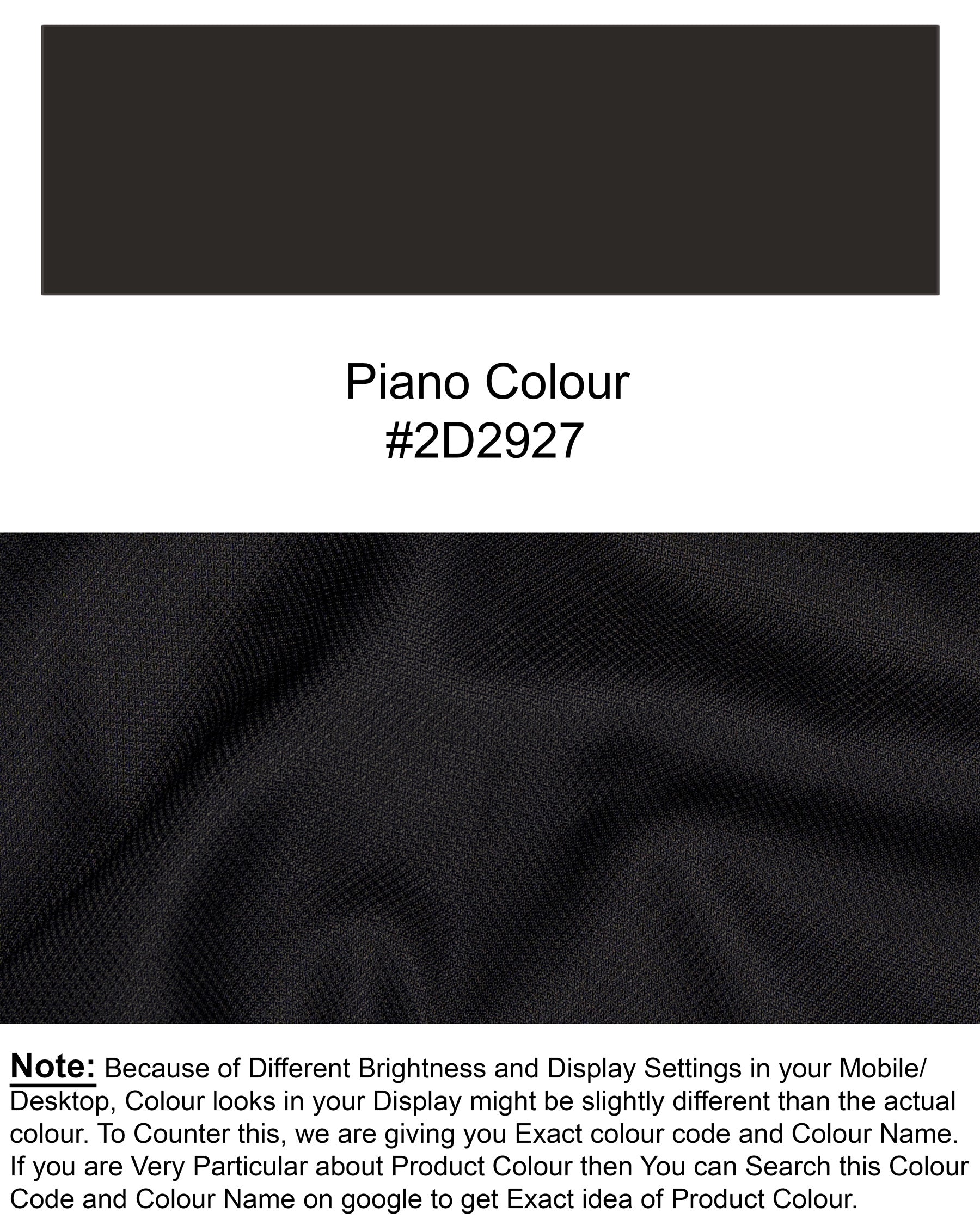 Piano Black Wool Rich Waistcoat V1467-36, V1467-38, V1467-40, V1467-42, V1467-44, V1467-46, V1467-48, V1467-50, V1467-52, V1467-54, V1467-56, V1467-58, V1467-60