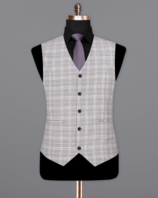 Mercury Grey Plaid Woolrich Waistcoat V1478-36, V1478-38, V1478-40, V1478-42, V1478-44, V1478-46, V1478-48, V1478-50, V1478-52, V1478-54, V1478-56, V1478-58, V1478-60