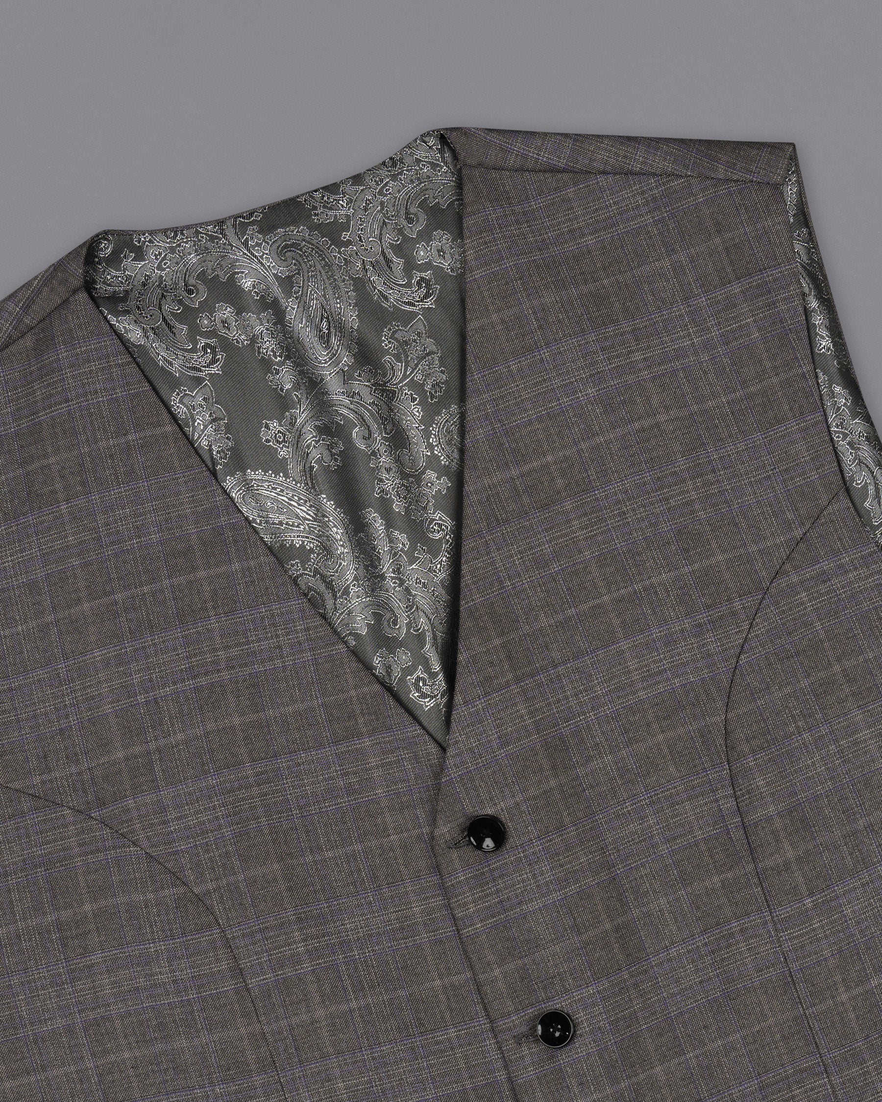 Chicago Grey Windowpane Woolrich Waistcoat V1480-36, V1480-38, V1480-40, V1480-42, V1480-44, V1480-46, V1480-48, V1480-50, V1480-52, V1480-54, V1480-56, V1480-58, V1480-60