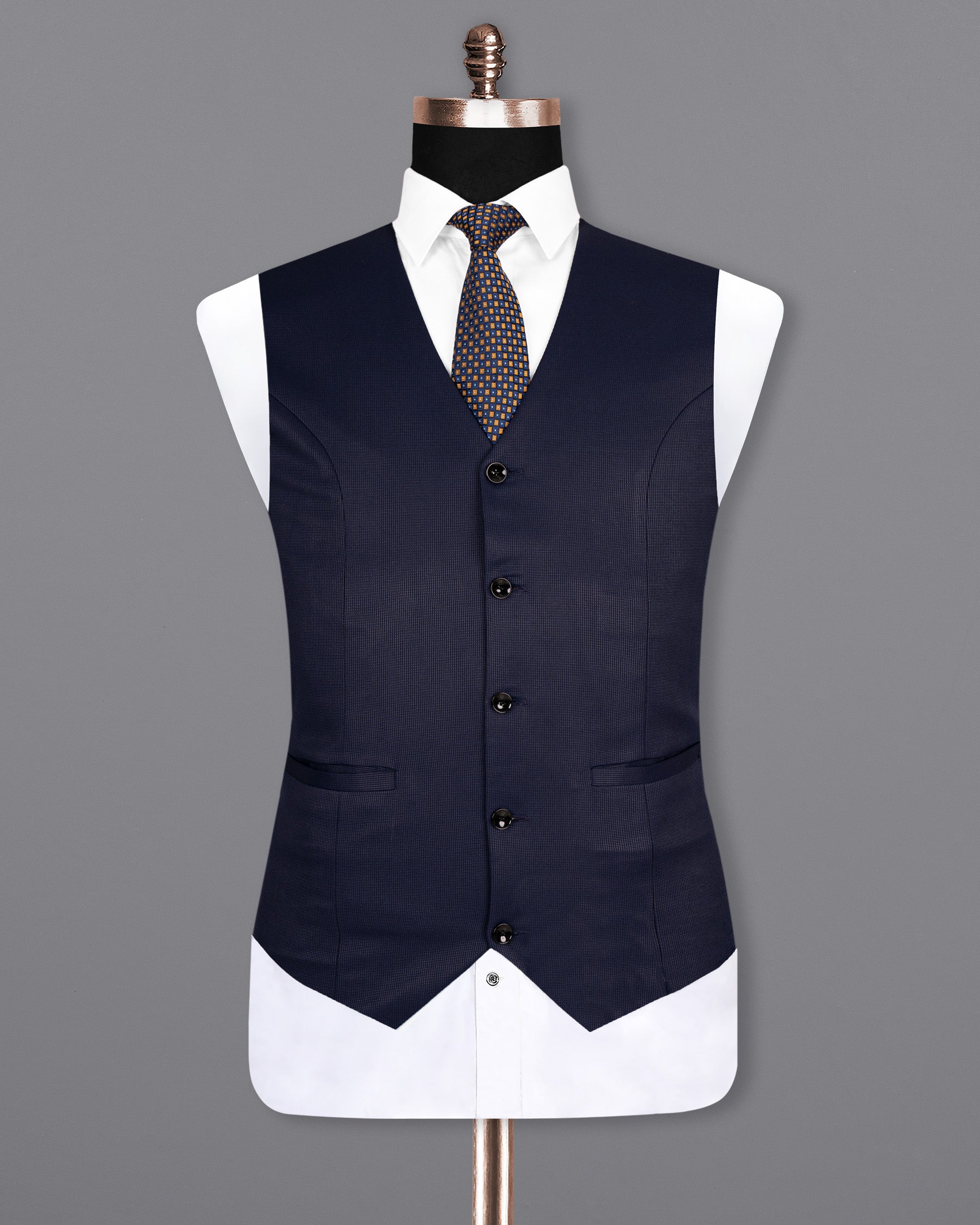 Charade Blue Premium Cotton Waistcoat V1492-36, V1492-38, V1492-40, V1492-42, V1492-44, V1492-46, V1492-48, V1492-50, V1492-52, V1492-54, V1492-56, V1492-58, V1492-60