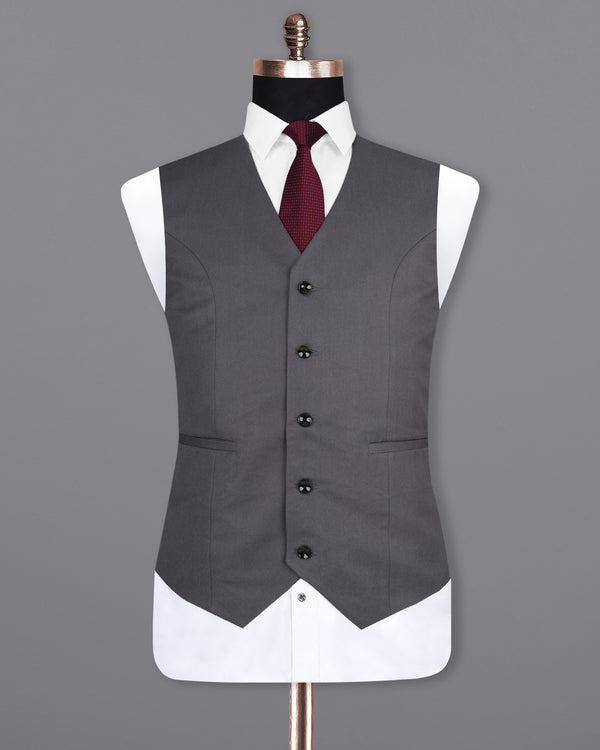 Mulled Grey Wool Rich Waistcoat V1493-36, V1493-38, V1493-40, V1493-42, V1493-44, V1493-46, V1493-48, V1493-50, V1493-52, V1493-54, V1493-56, V1493-58, V1493-60