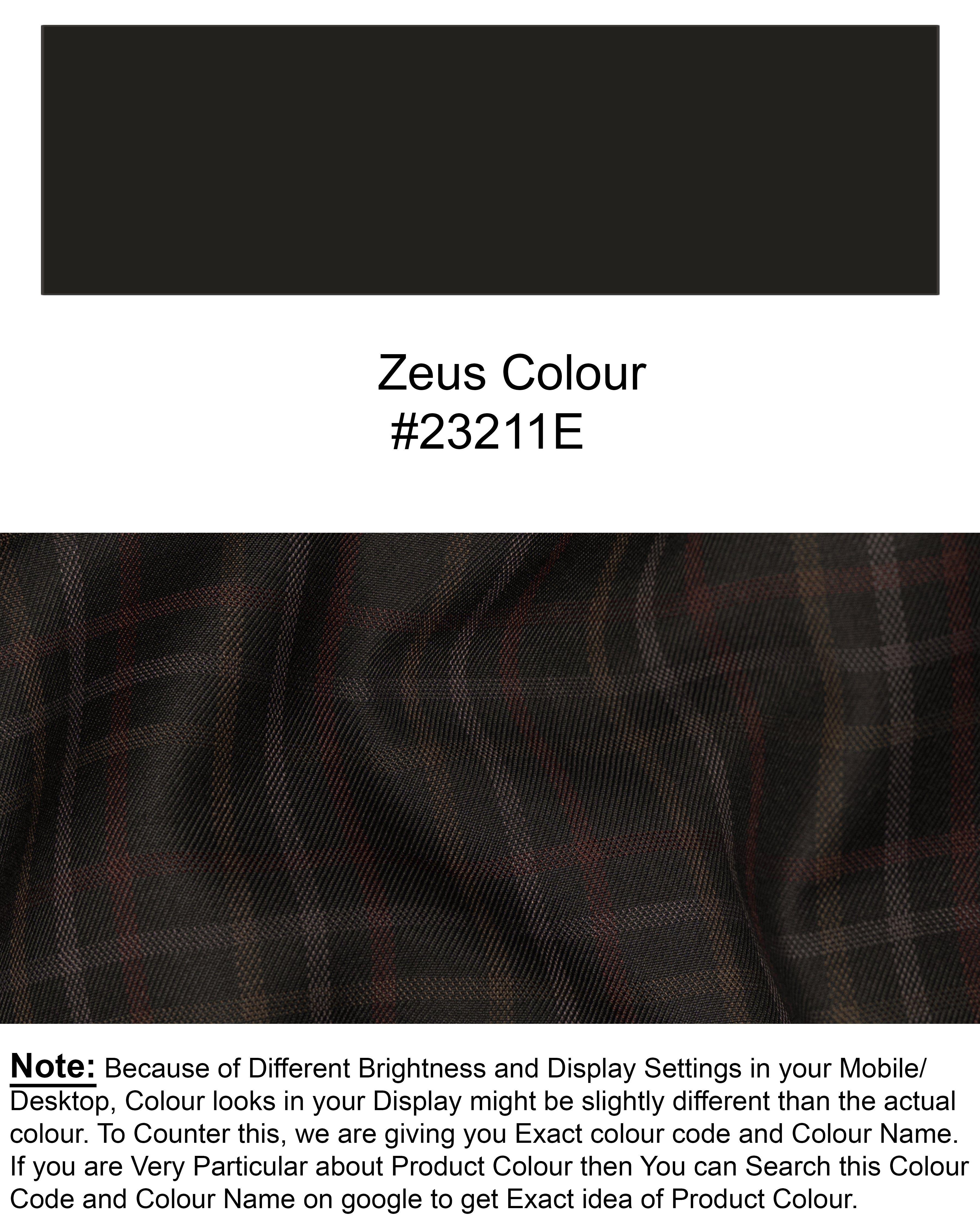  Zeus Black Plaid Wool Rich Waistcoat V1494-36, V1494-38, V1494-40, V1494-42, V1494-44, V1494-46, V1494-48, V1494-50, V1494-52, V1494-54, V1494-56, V1494-58, V1494-60