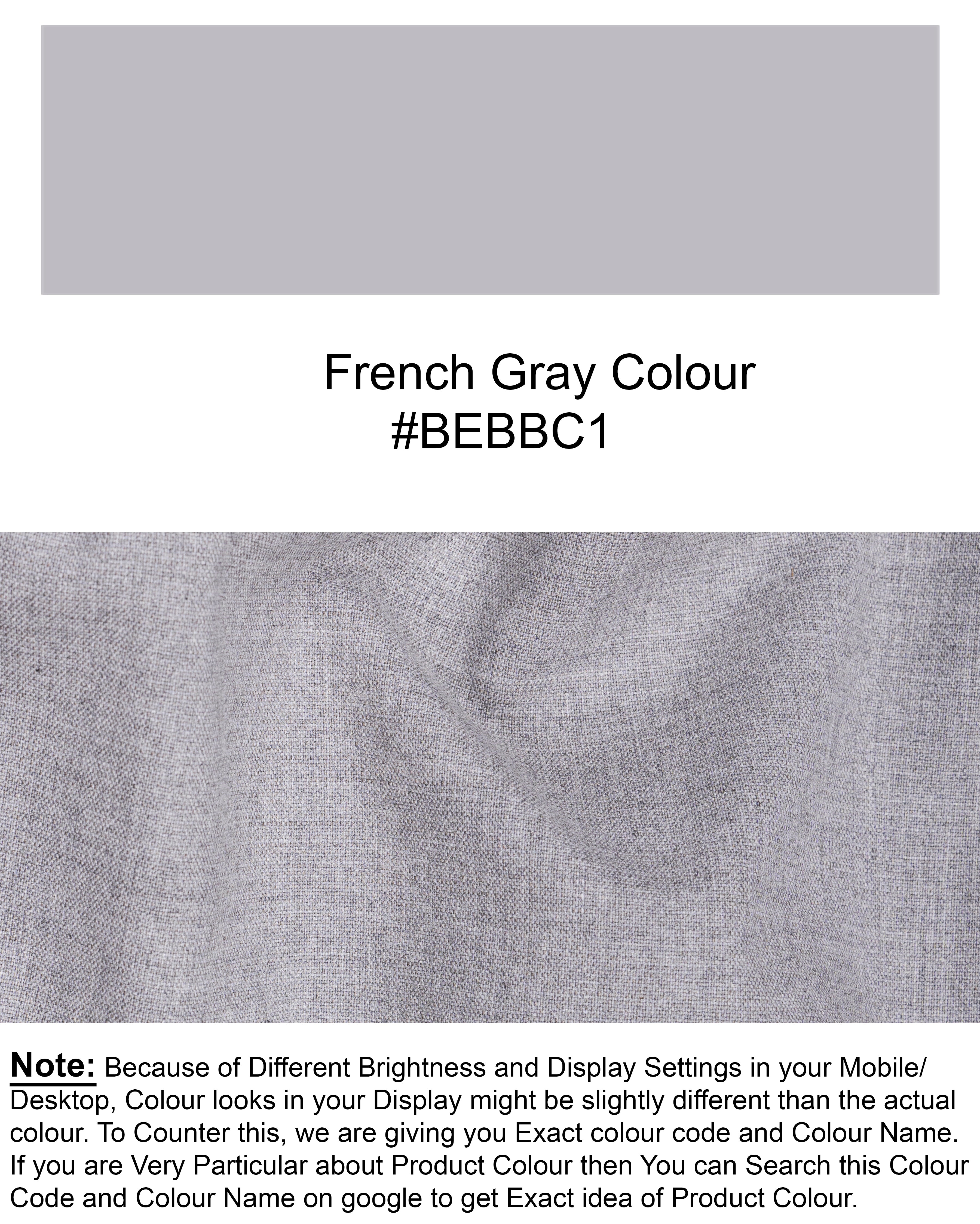 French Gray Wool Rich Waistcoat V1495-36, V1495-38, V1495-40, V1495-42, V1495-44, V1495-46, V1495-48, V1495-50, V1495-52, V1495-54, V1495-56, V1495-58, V1495-60