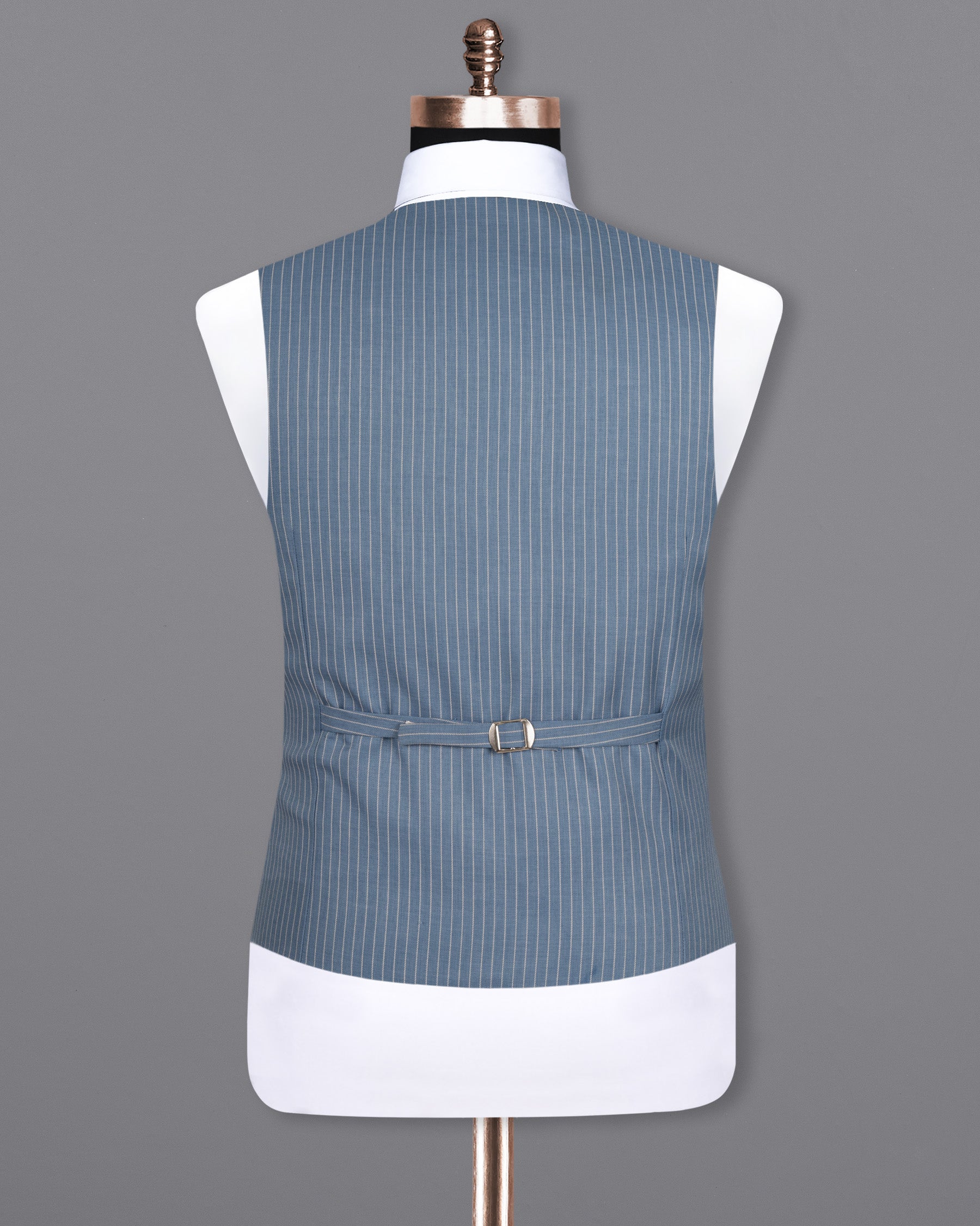 Ship Cove Blue Striped Wool Rich Waistcoat V1504-36, V1504-38, V1504-40, V1504-42, V1504-44, V1504-46, V1504-48, V1504-50, V1504-52, V1504-54, V1504-56, V1504-58, V1504-60