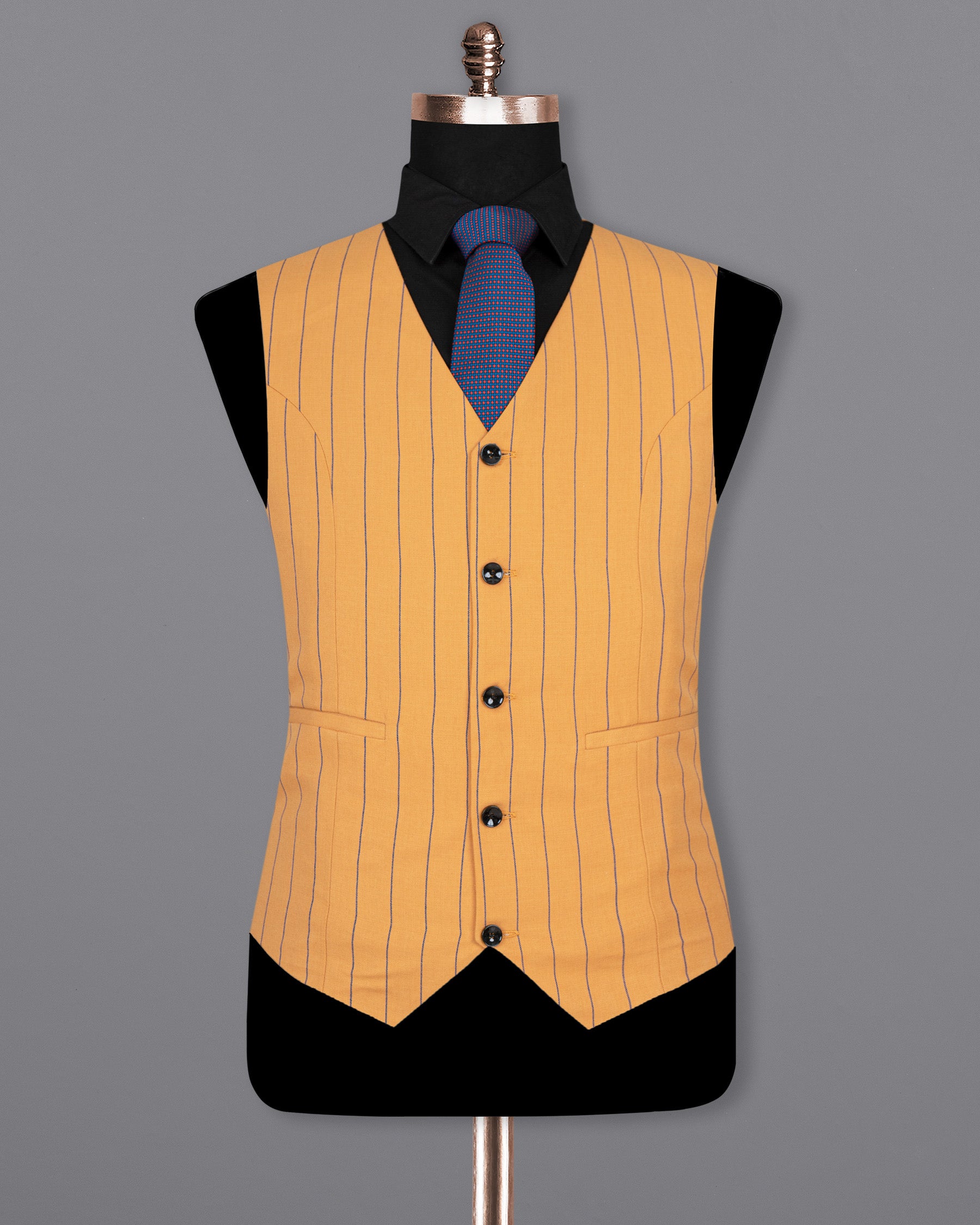 Sunshade Orange Striped Wool Rich Waistcoat V1509-36, V1509-38, V1509-40, V1509-42, V1509-44, V1509-46, V1509-48, V1509-50, V1509-52, V1509-54, V1509-56, V1509-58, V1509-60