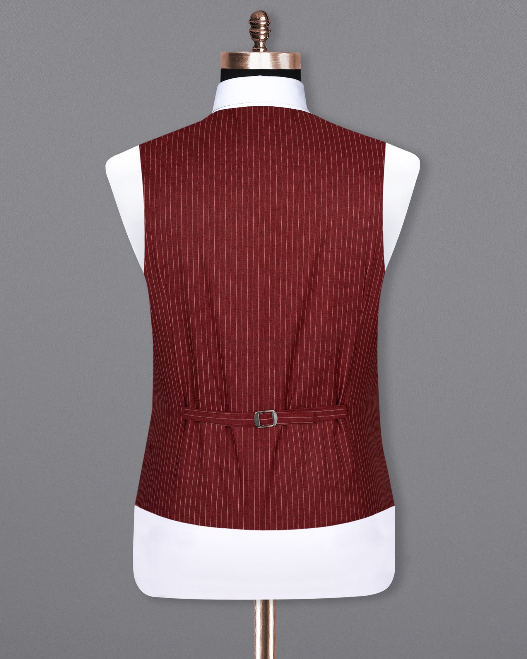 Persian Plum Red Striped Wool Rich Waistcoat V1512-36, V1512-38, V1512-40, V1512-42, V1512-44, V1512-46, V1512-48, V1512-50, V1512-52, V1512-54, V1512-56, V1512-58, V1512-60