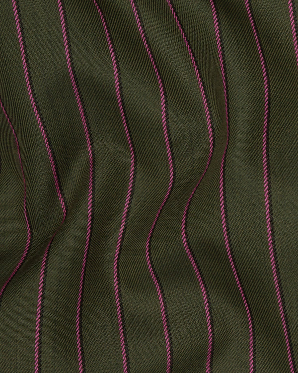 Kelp Green Woolrich Striped Waistcoat V1516-36, V1516-38, V1516-40, V1516-42, V1516-44, V1516-46, V1516-48, V1516-50, V1516-52, V1516-54, V1516-56, V1516-58, V1516-60